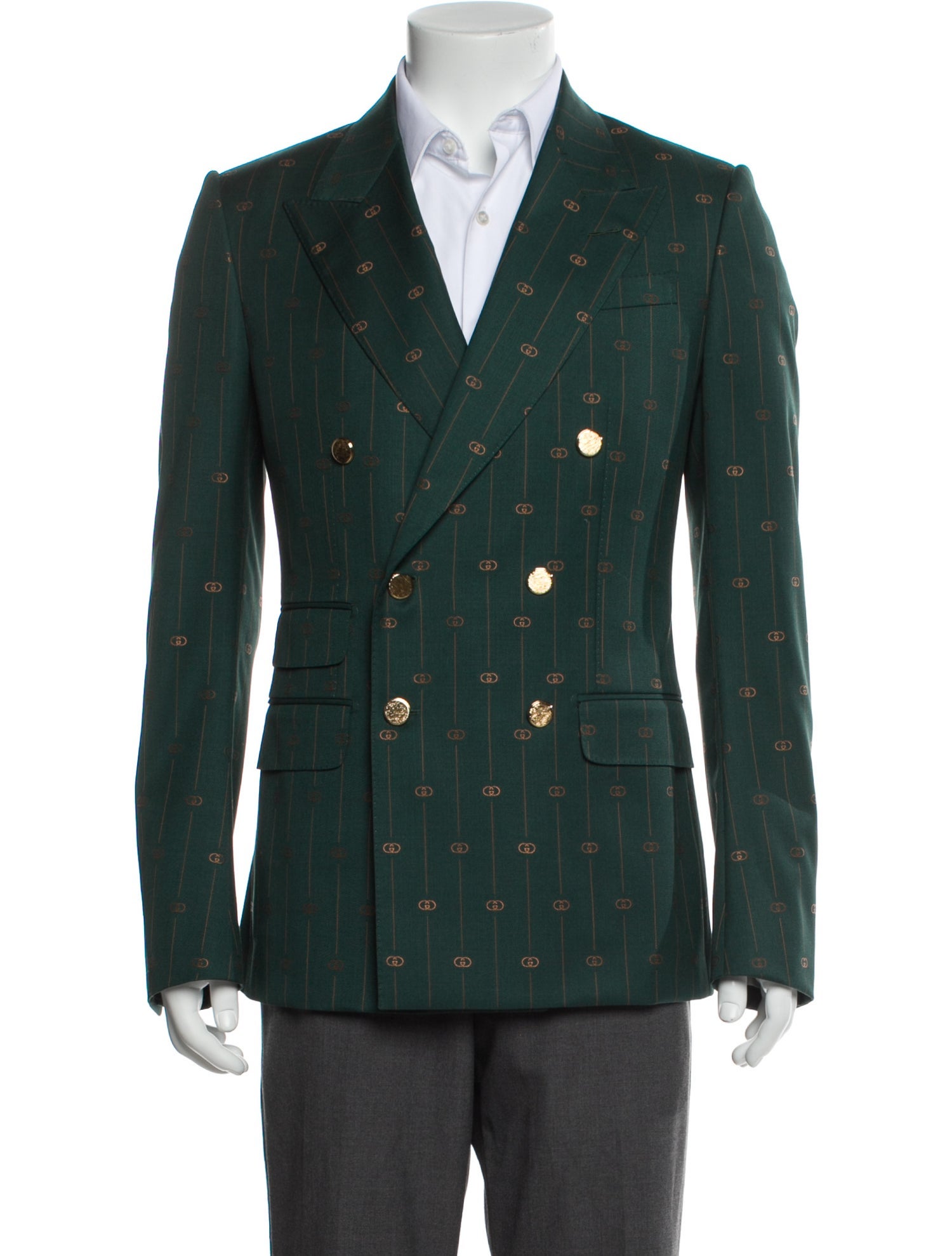 Gucci Interlocking G Logo Wool Blazer