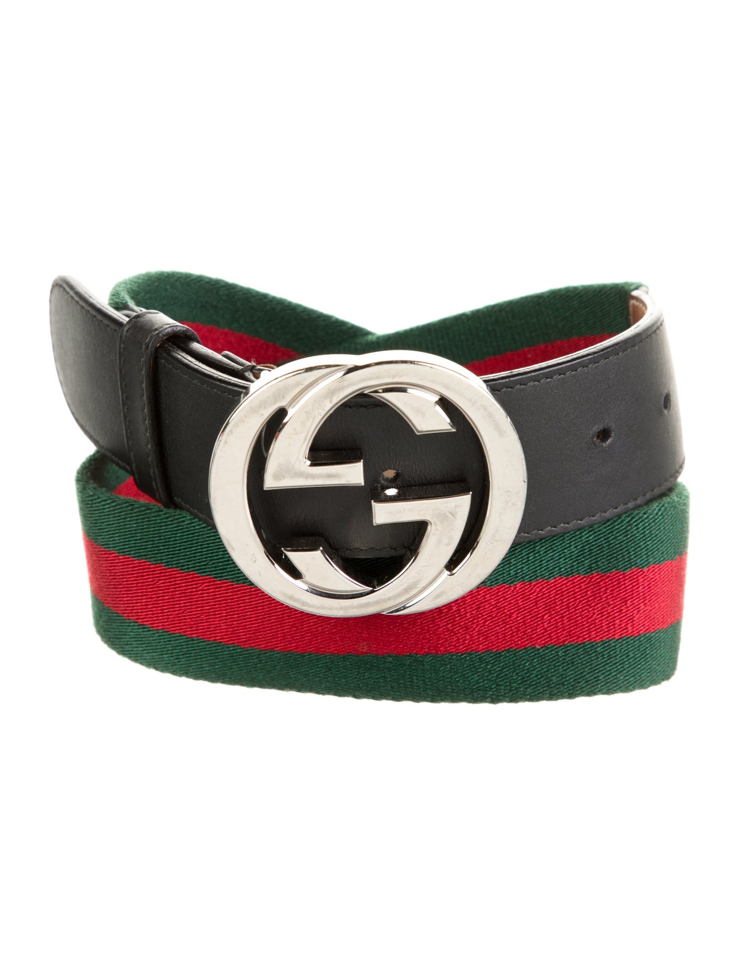 Gucci Web Accent Canvas Belt Kit