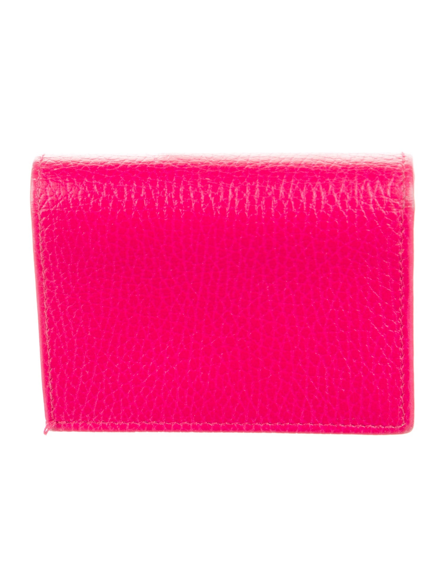 Gucci Camubutterfly Print Leather Compact Wallet