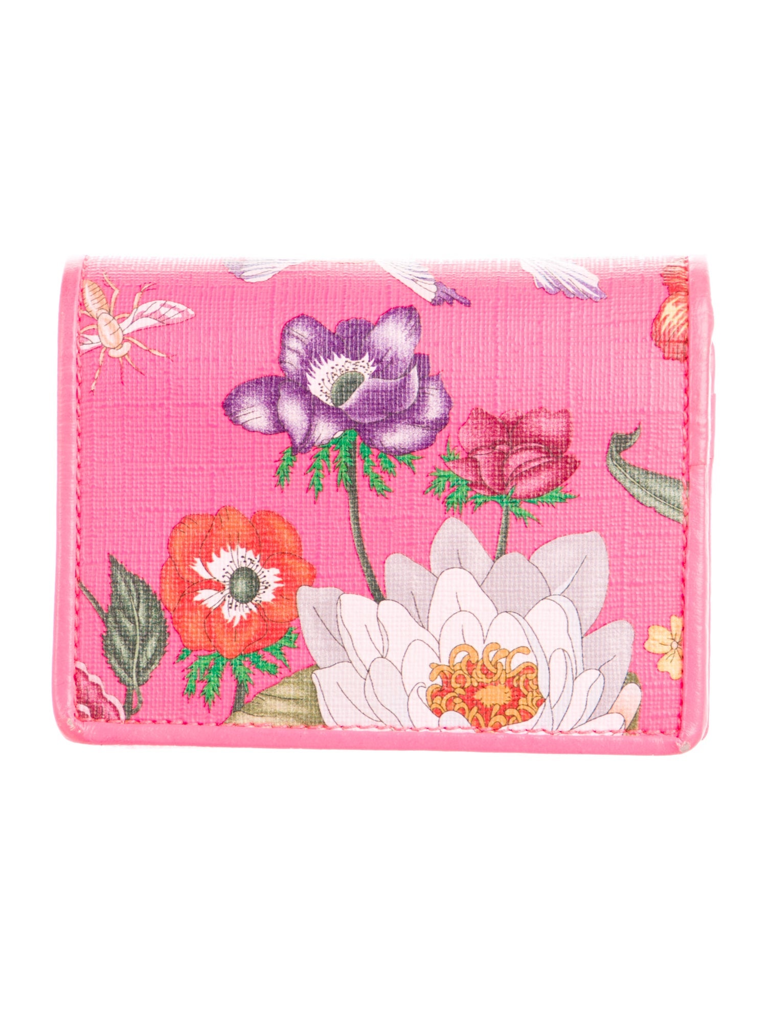 Gucci Zumi Flora Print Compact Wallet