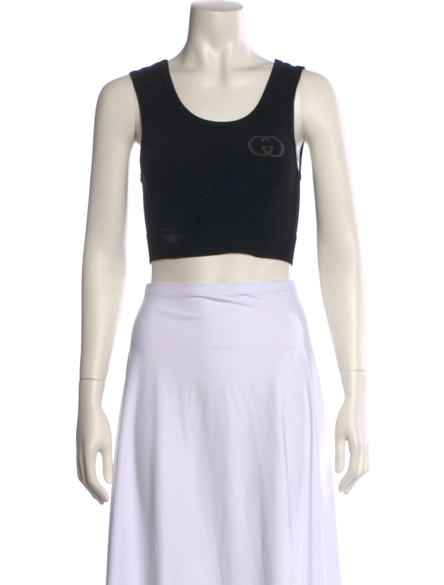 Gucci Crop Top Scoop Neck Crop Top