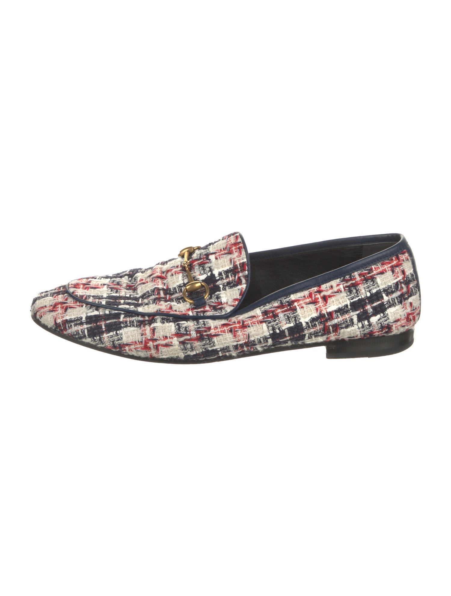 Gucci Tweed Tweed Pattern Loafers