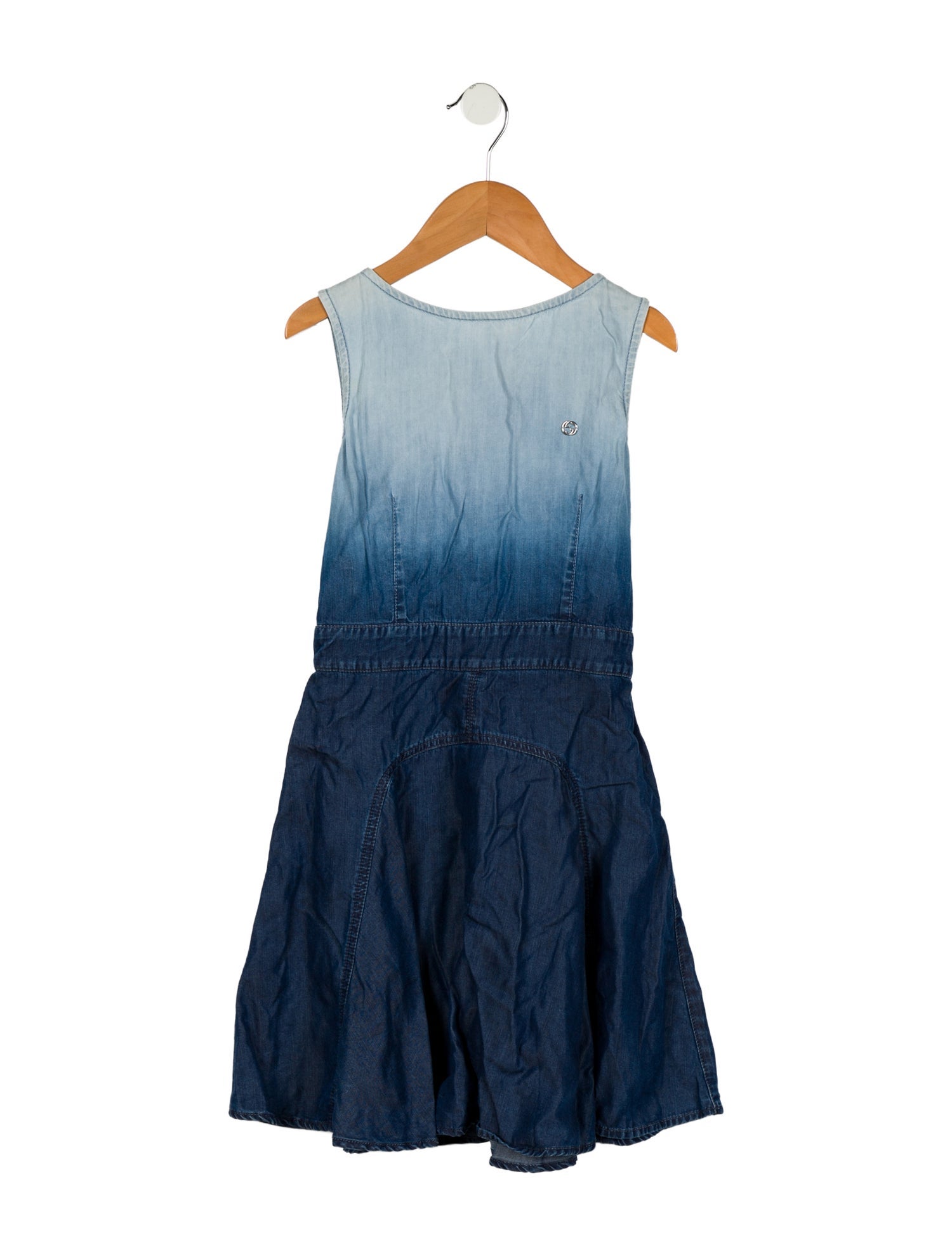 Gucci Girls' Sleeveless Denim Ombre Dress