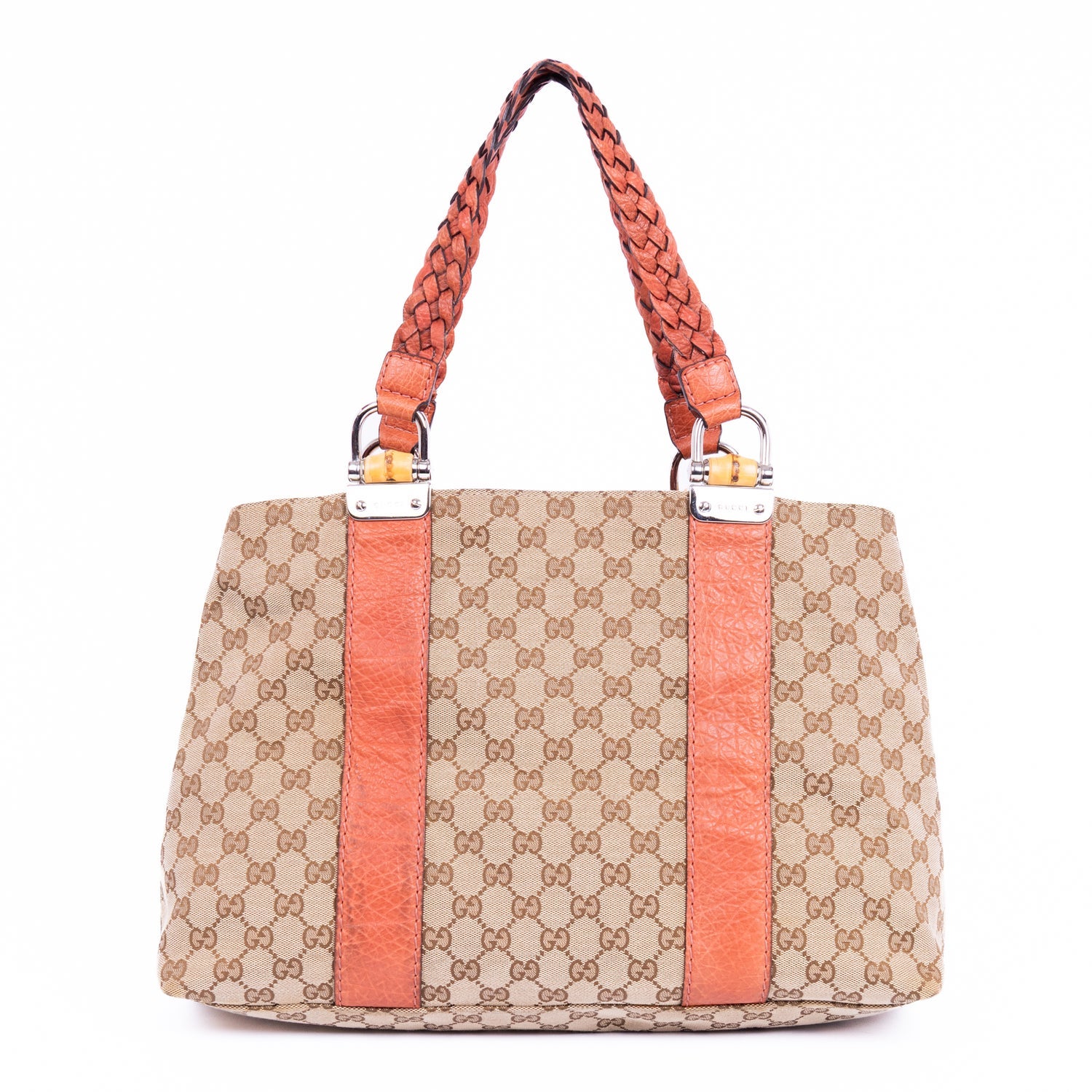 Gucci Canvas Medium Bamboo Bar Tote w/ Tags