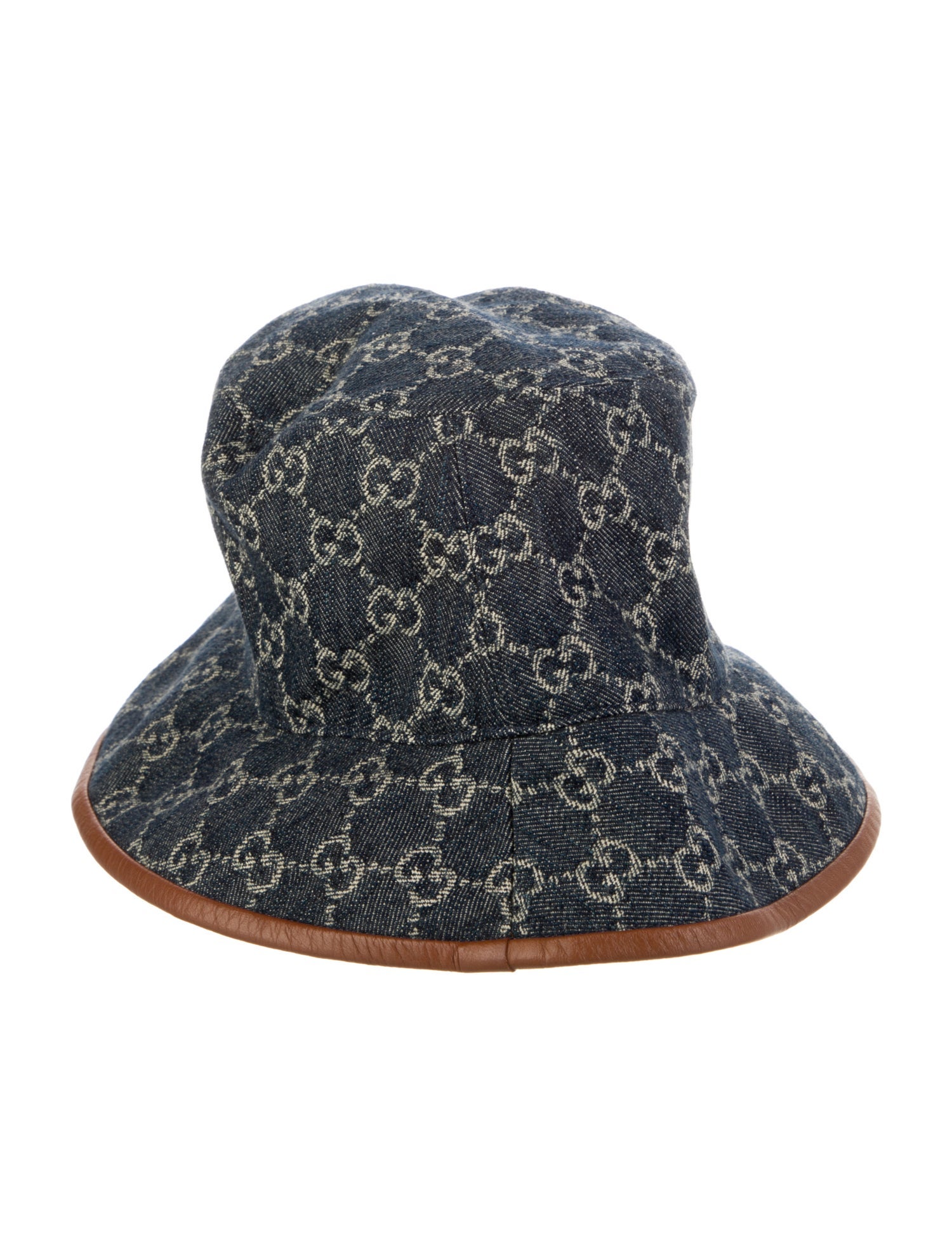 Gucci Pattern Print Denim Bucket Hat