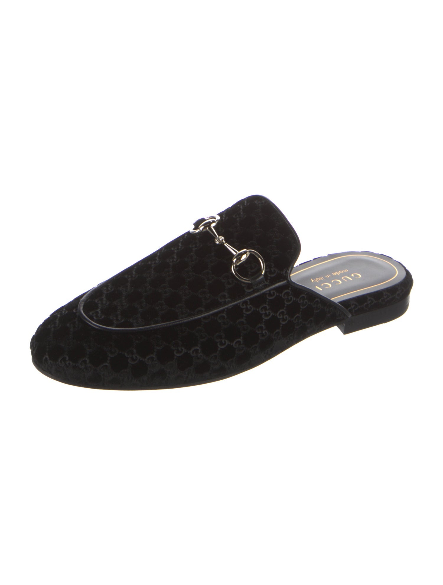 Gucci GG Logo Velvet Mules