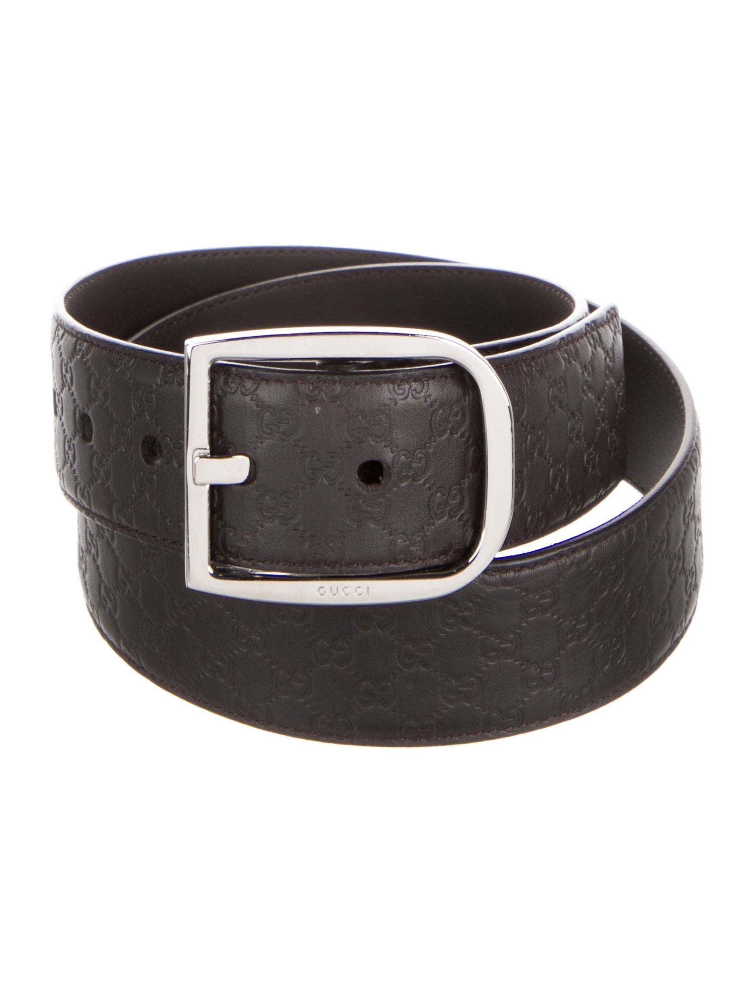 Gucci Web Accent Leather Belt