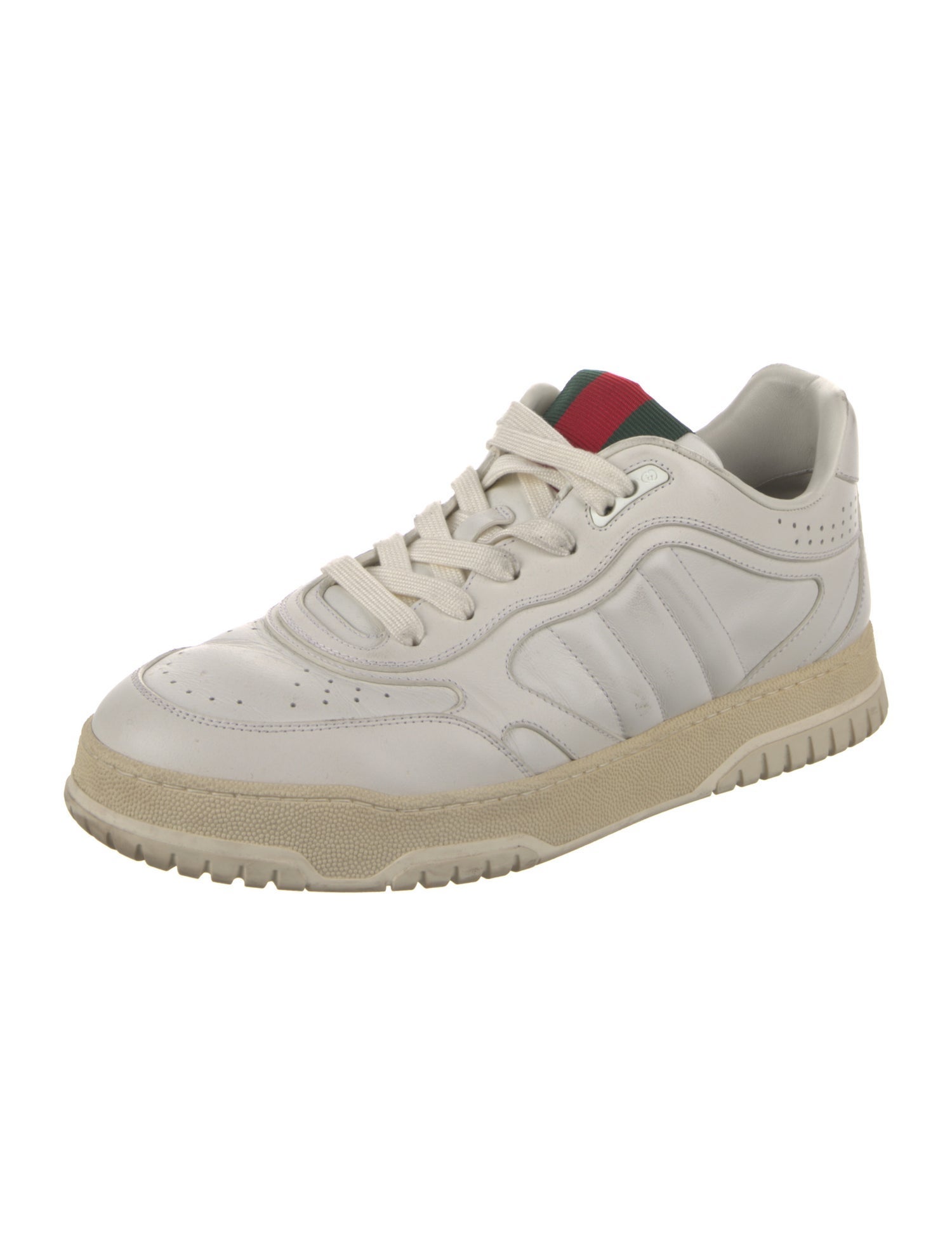 Gucci Web Accent Leather Athletic Sneakers