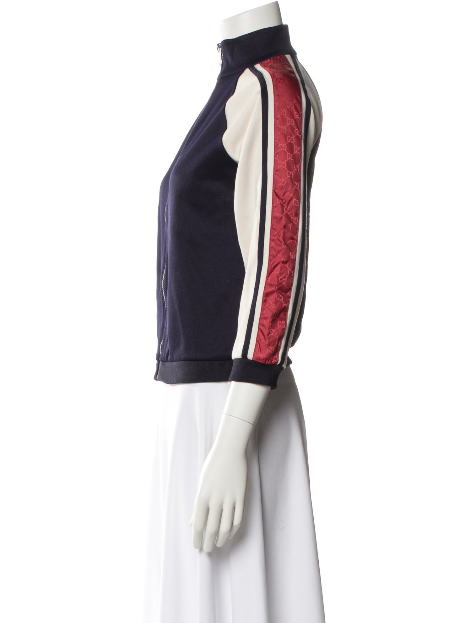 Gucci Colorblock Pattern Bomber Jacket