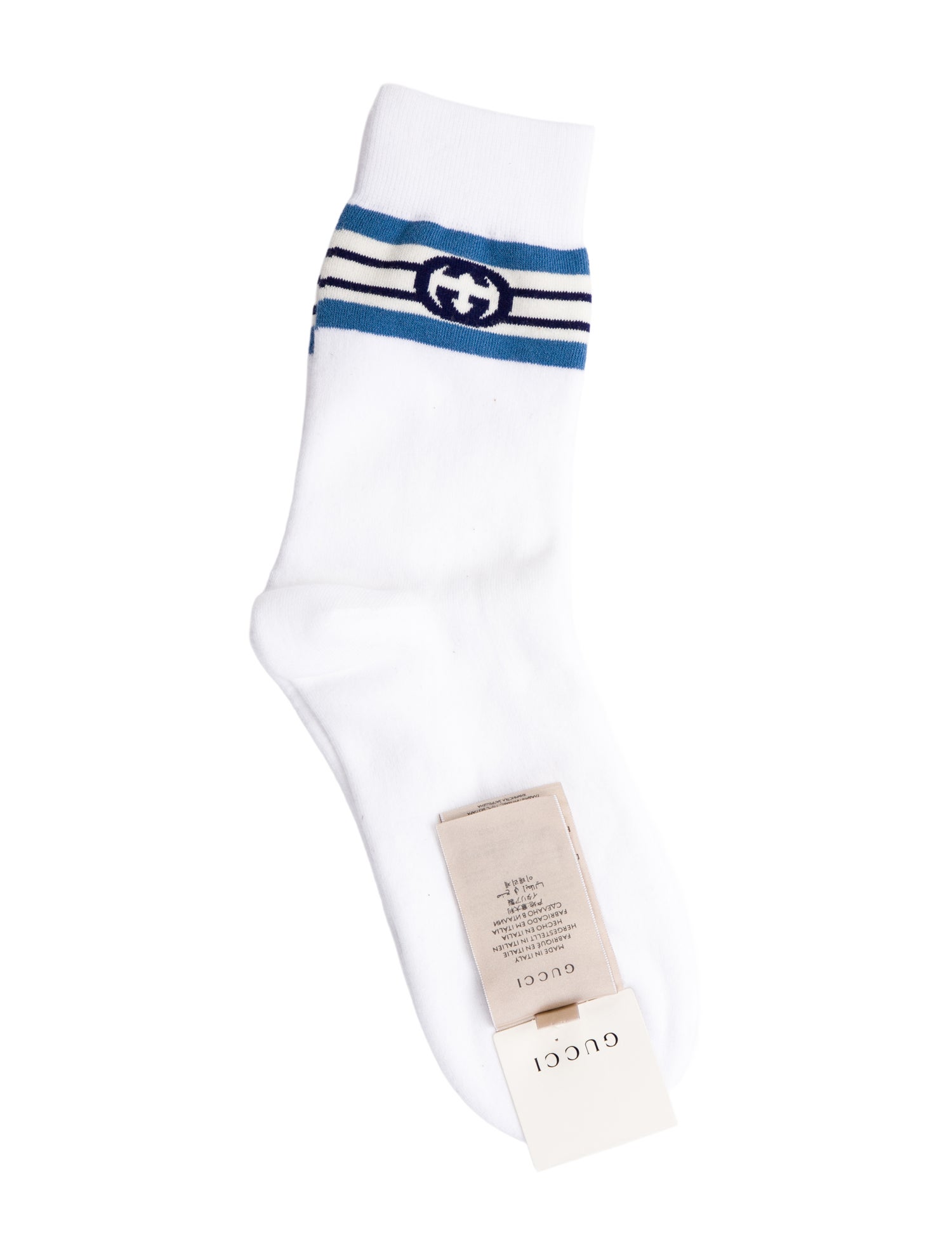 Gucci Men's Cotton Crew Sock w/Tags