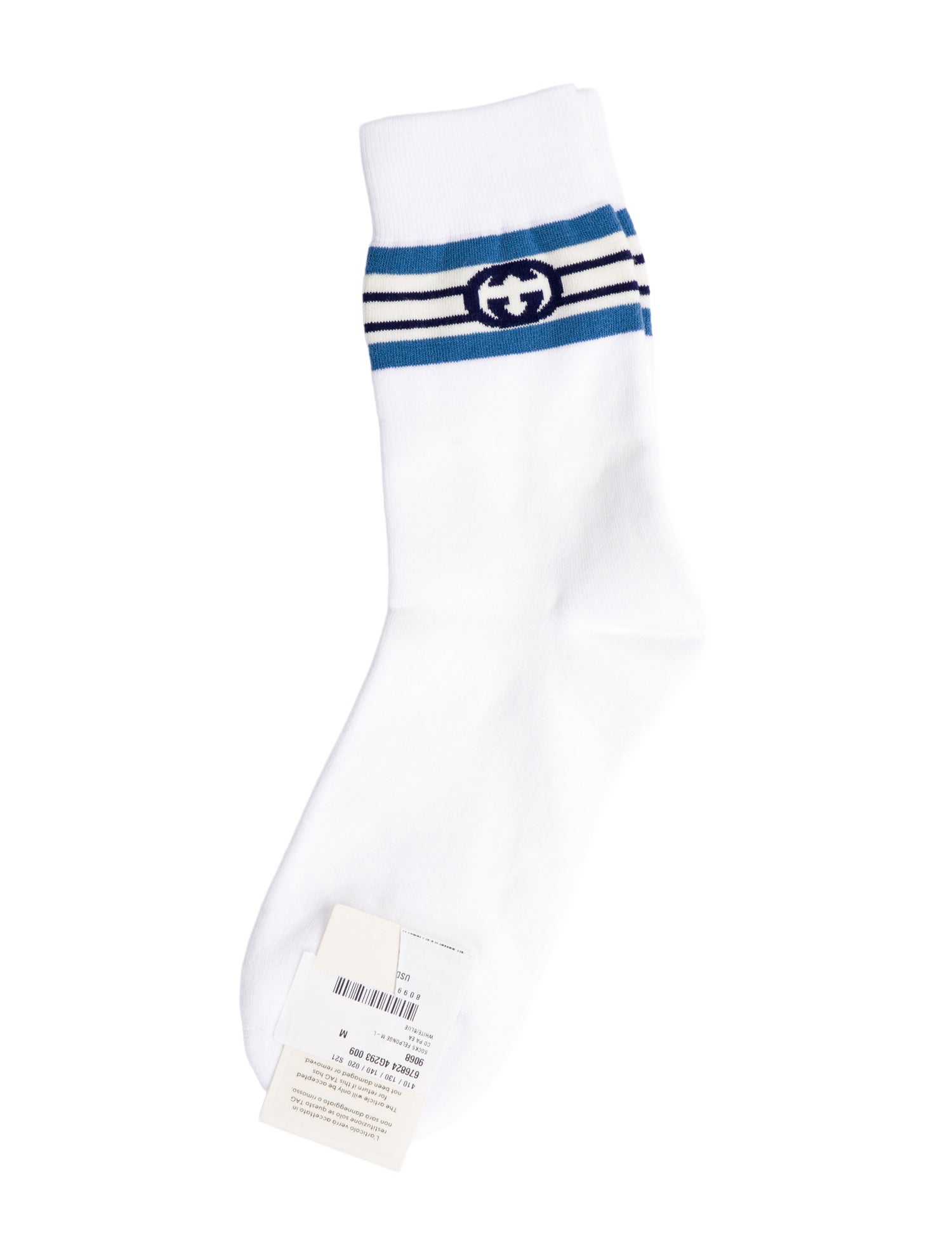 Gucci Men's Cotton Crew Sock w/Tags
