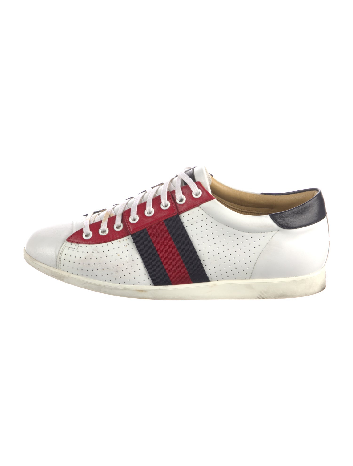 Gucci Sylvie Web Accent Leather Sneakers