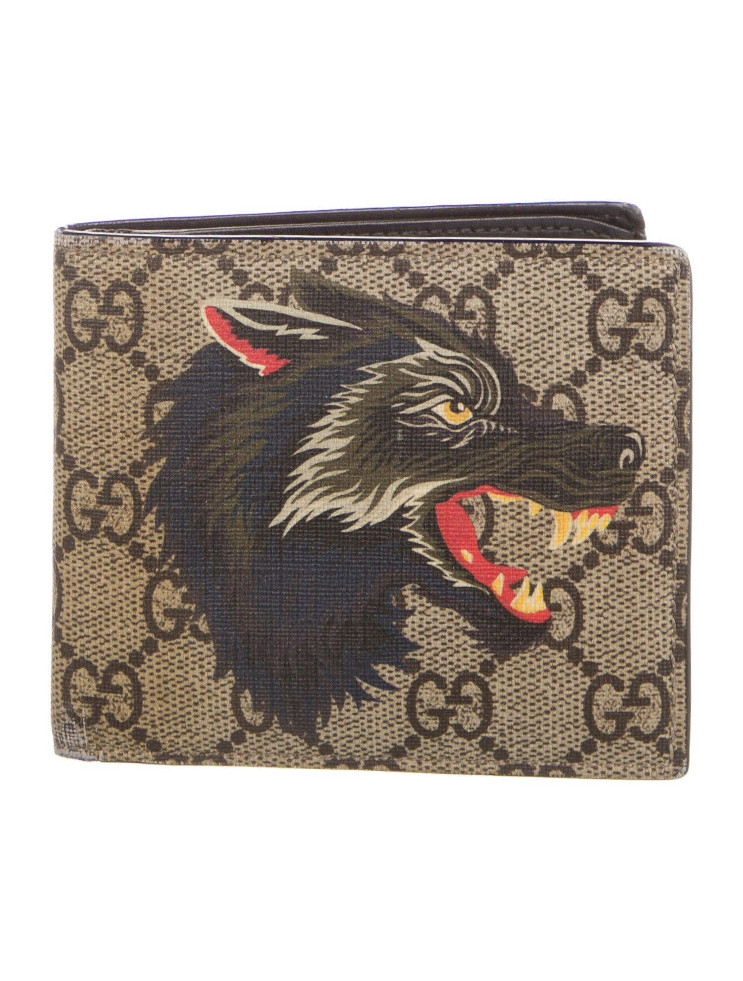 Gucci Wolf Bifold GG Supreme Bifold Wallet