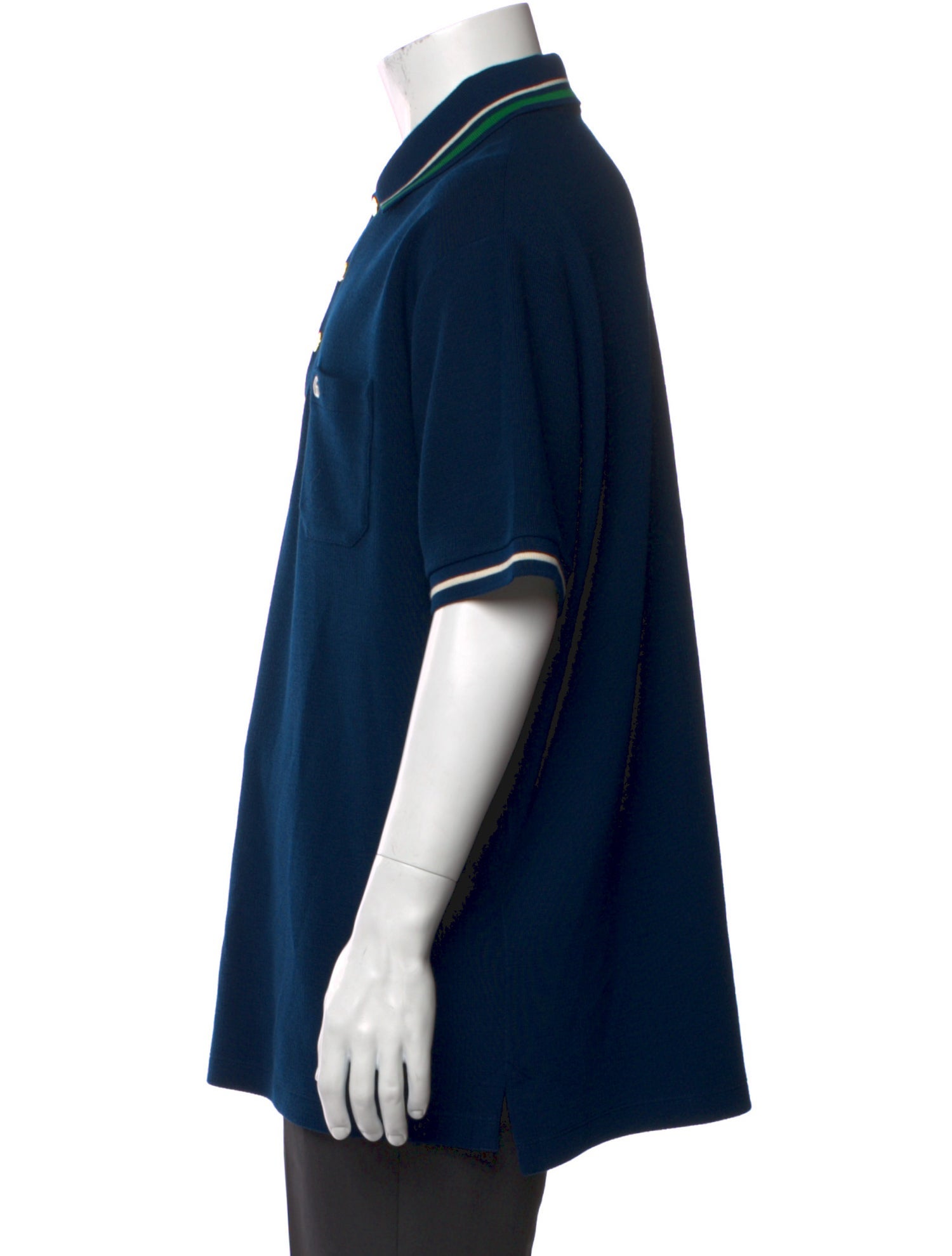 Gucci Double G Logo Wool Polo Shirt