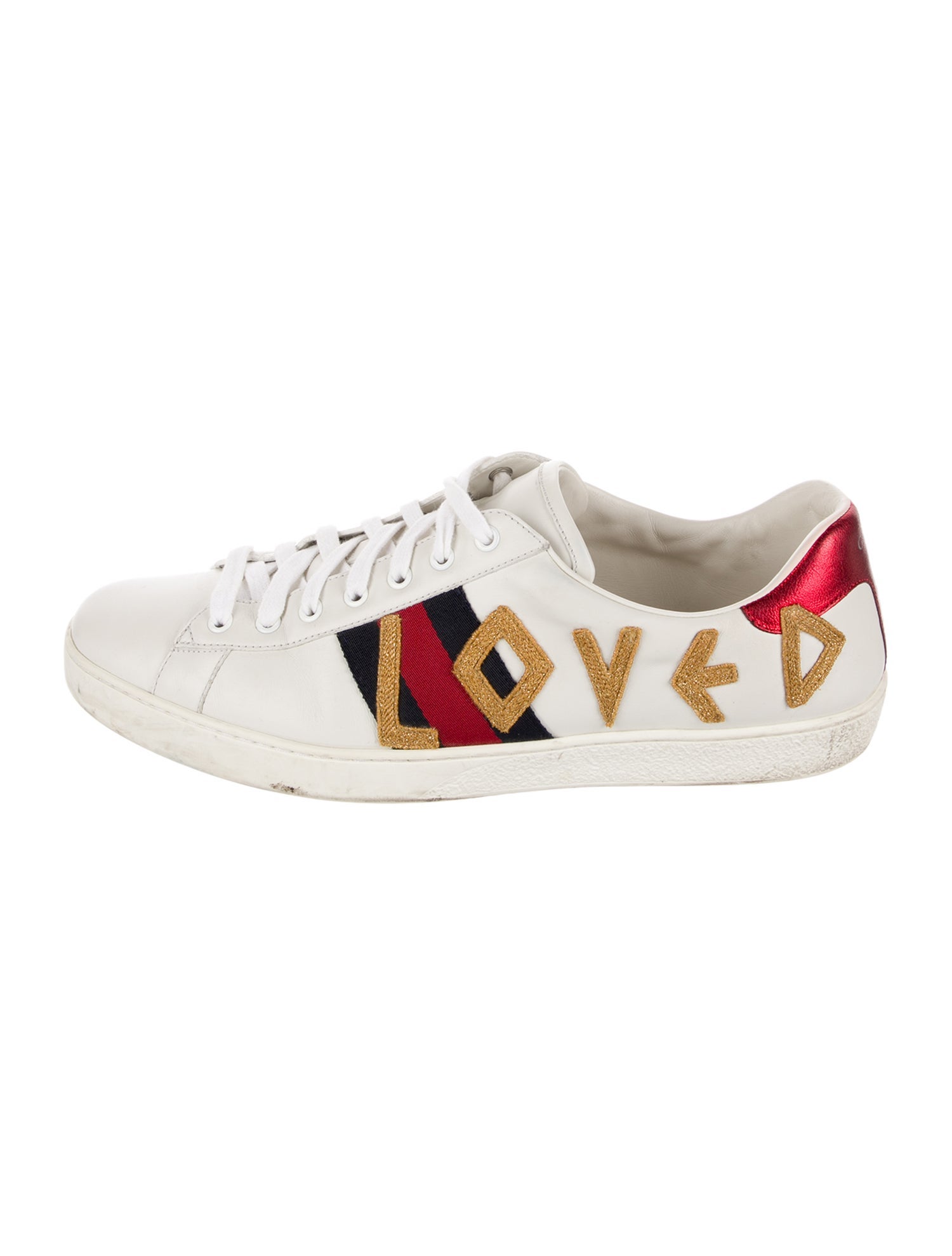Gucci Sylvie Web Accent Leather Sneakers