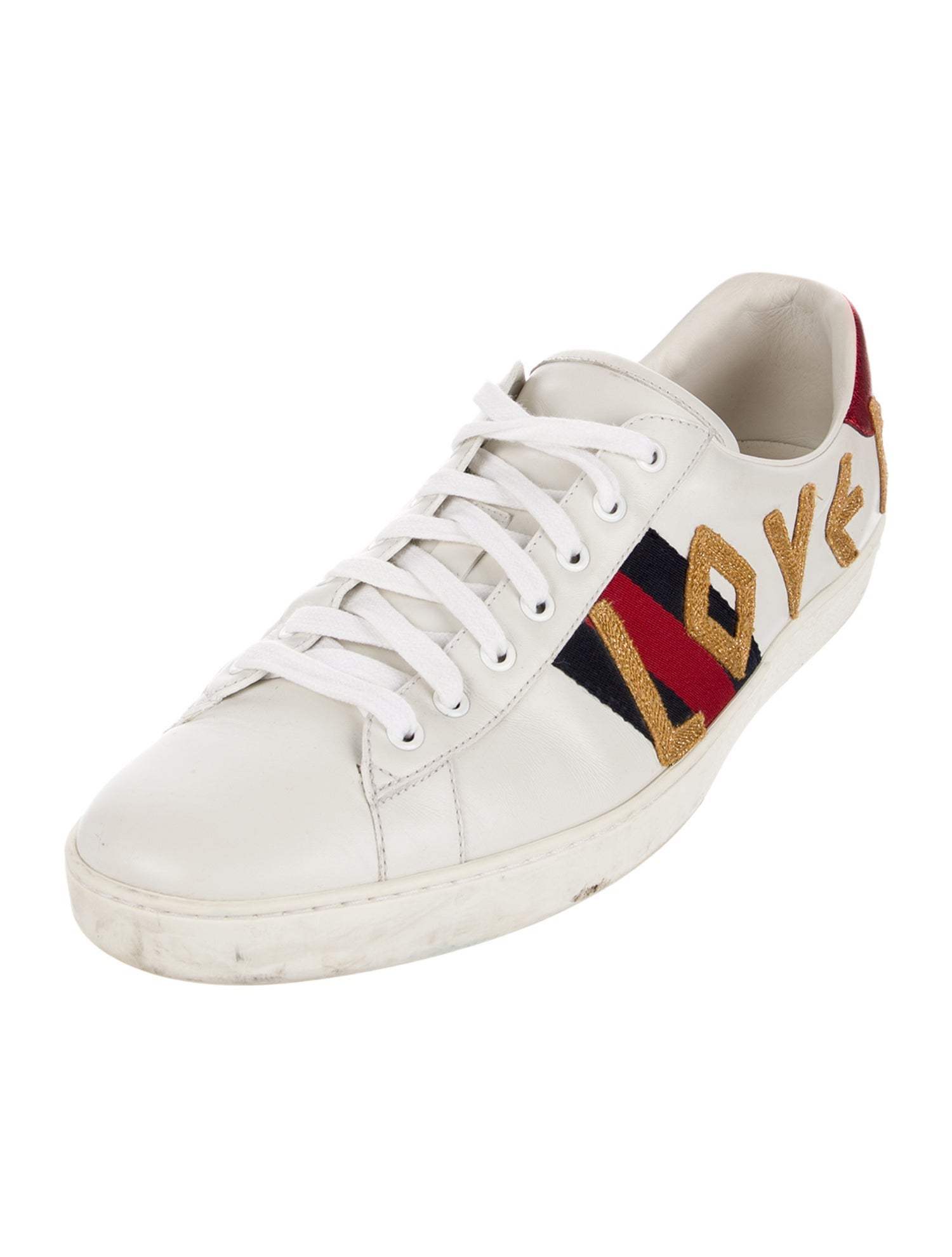 Gucci Sylvie Web Accent Leather Sneakers