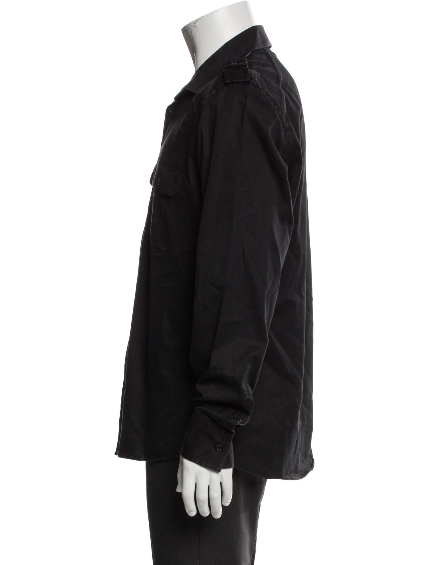 Gucci Web Accent Long Sleeve Denim Shirt