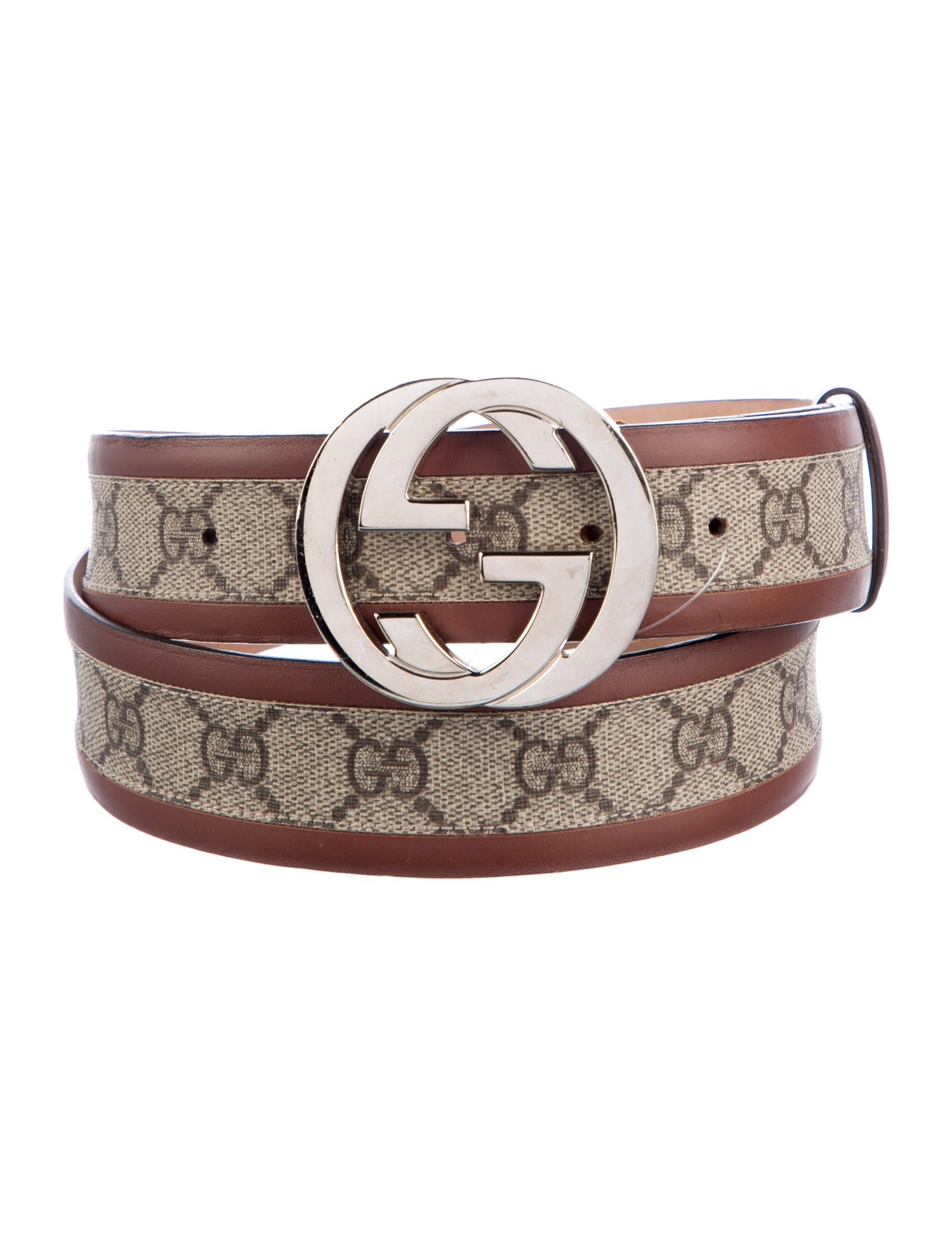 Gucci Interlocking G Logo Leather Trim Embellishment Belt Kit
