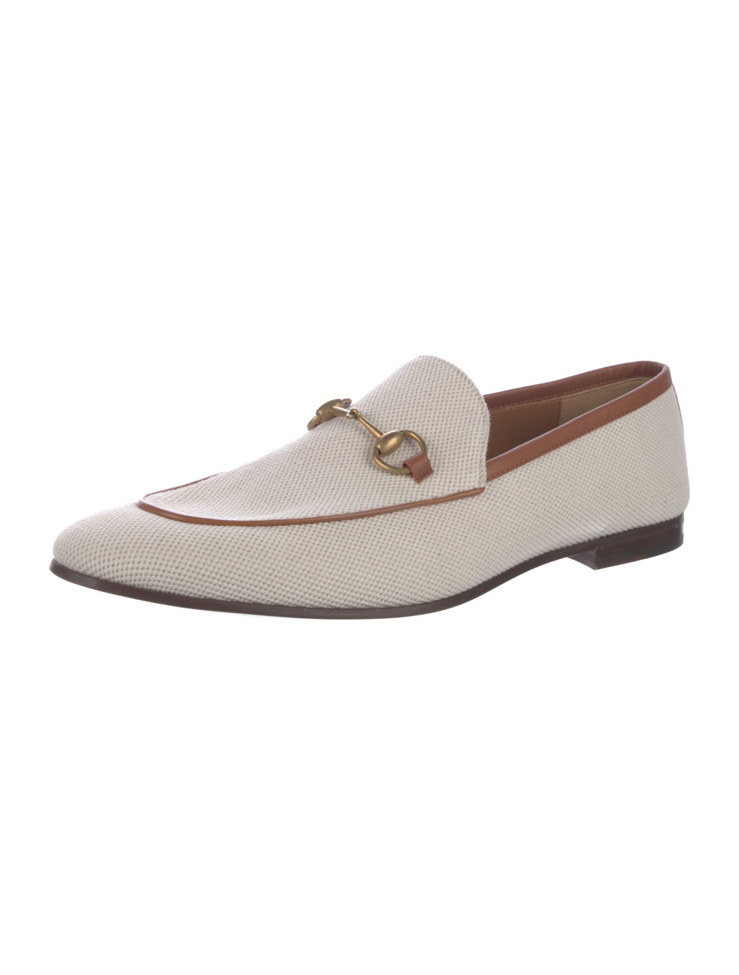 Gucci Horsebit Accent Leather Trim Embellishment Loafers