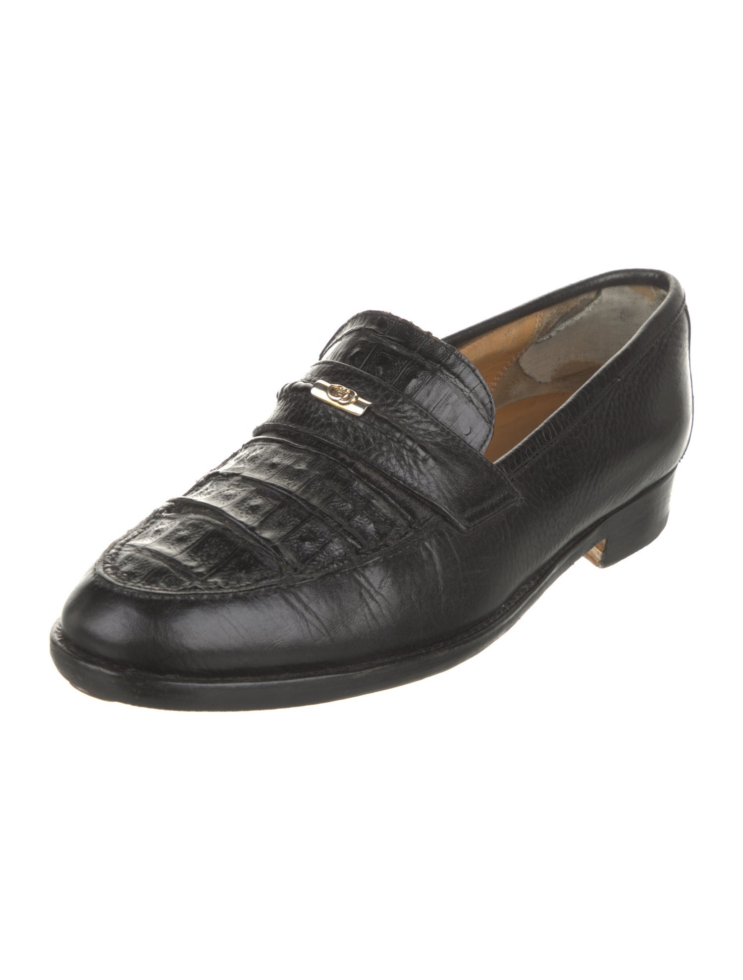 Gucci Horsebit Accent Leather Loafers