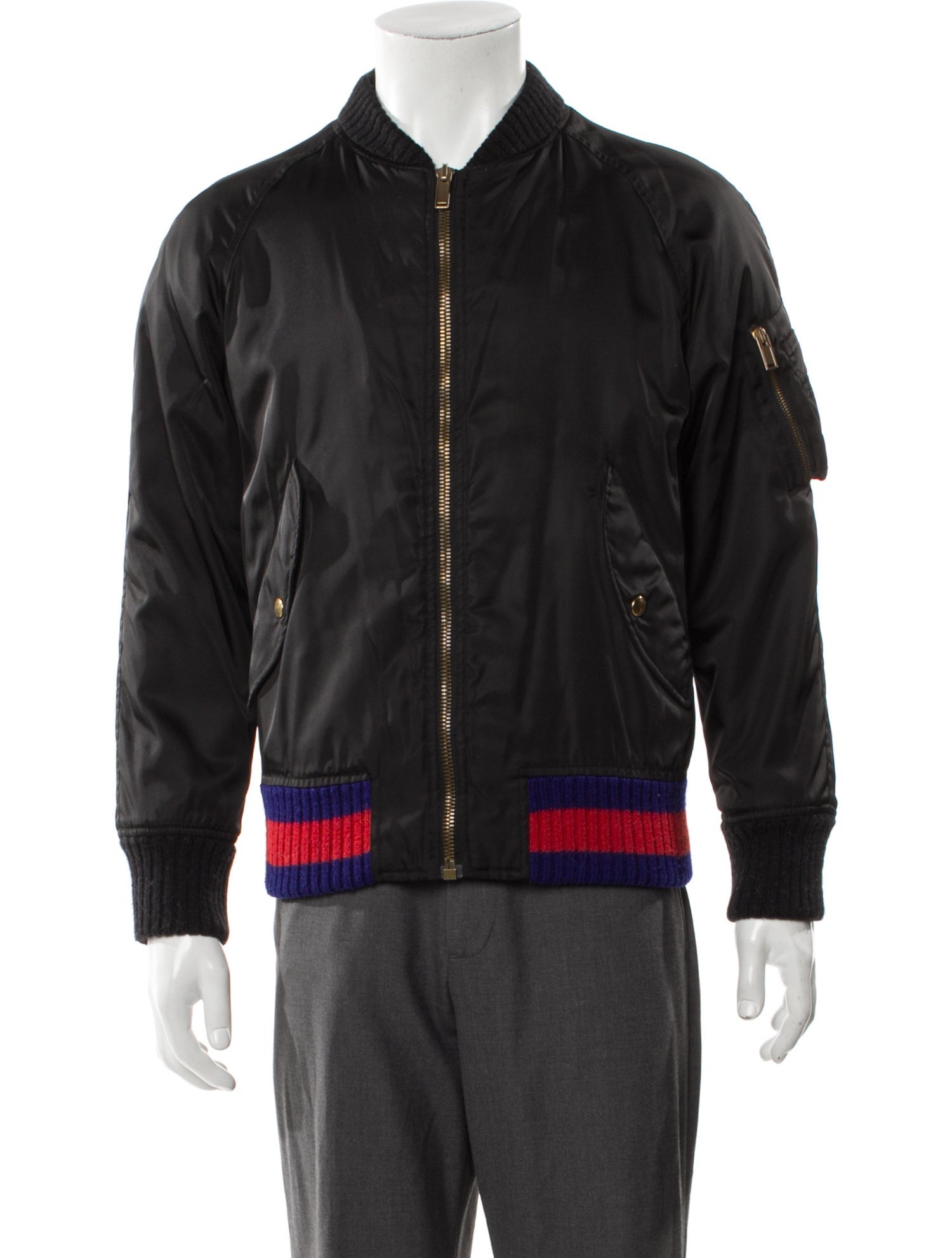Gucci 2016 Sylvie Web Accent Bomber Jacket