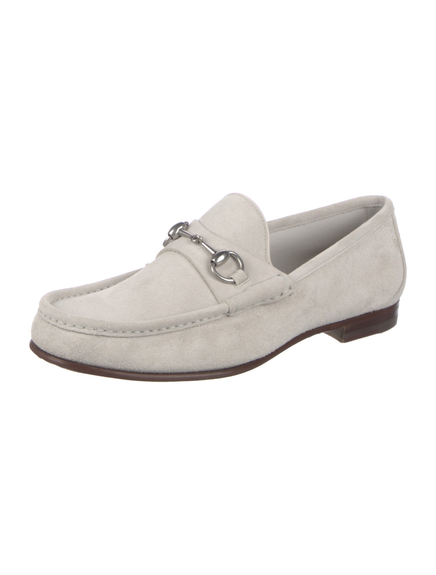 Gucci Horsebit Accent Suede Dress Loafers