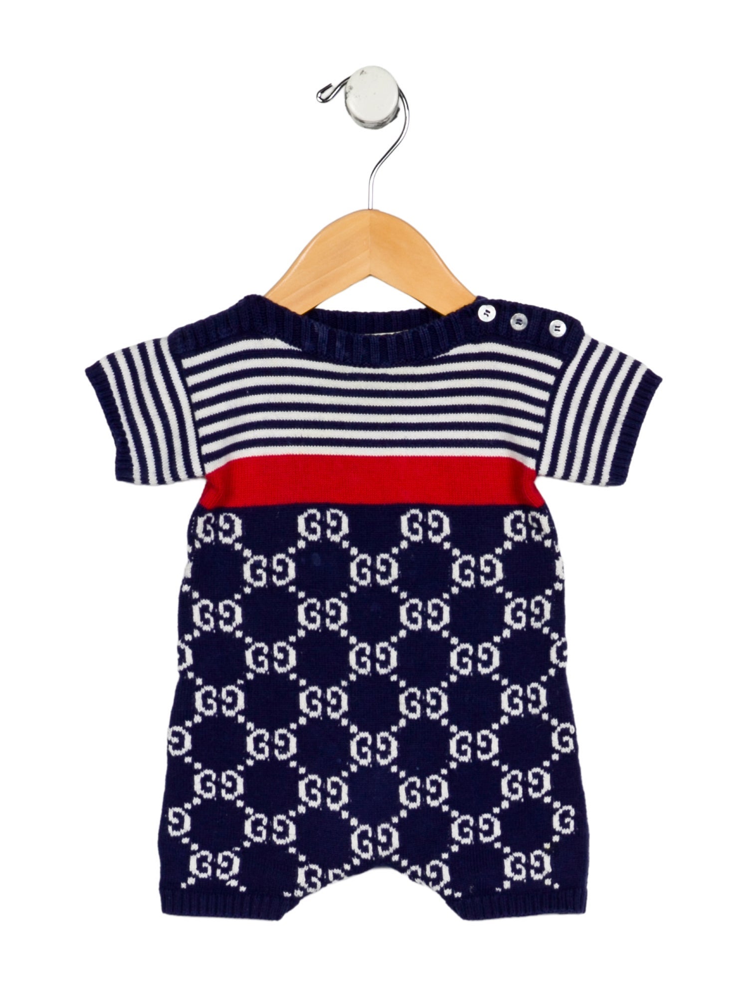 Gucci Infant Boy's Striped Sleeveless Onesie