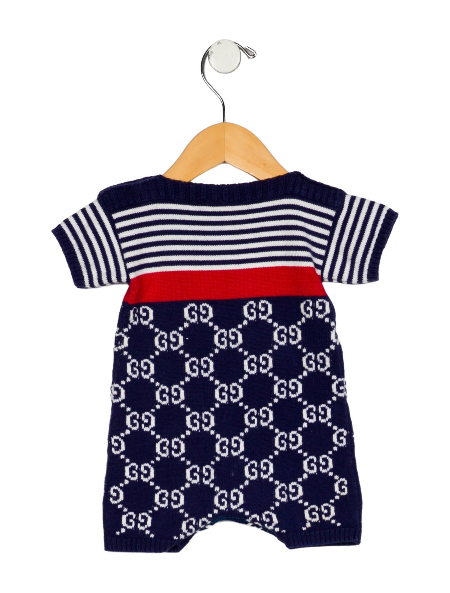 Gucci Infant Boy's Striped Sleeveless Onesie