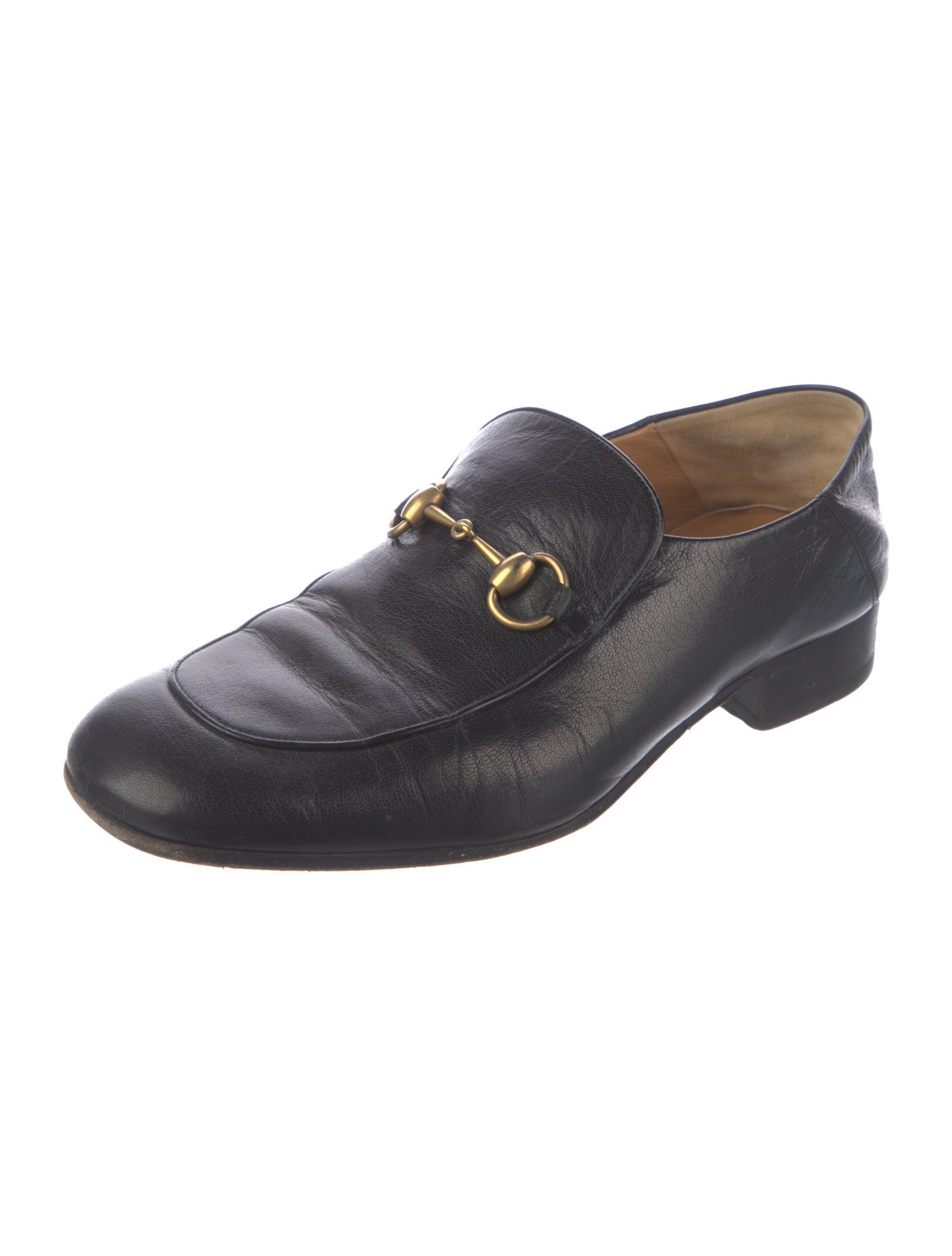 Gucci Horsebit Accent Leather Dress Loafers