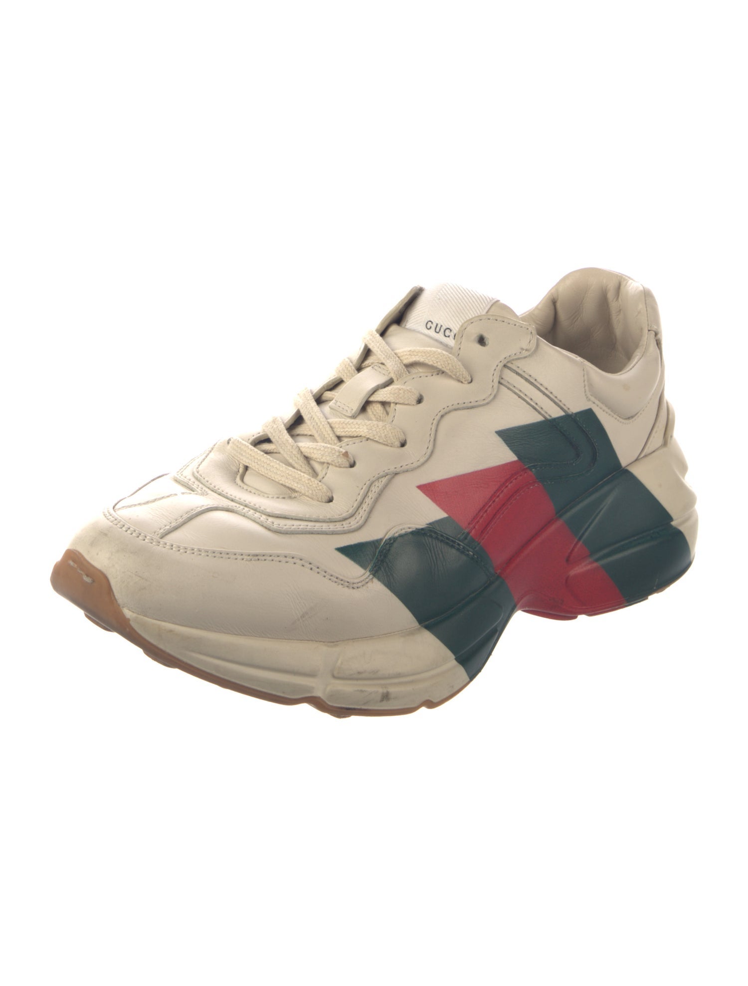 Gucci Web Accent Leather Sneakers