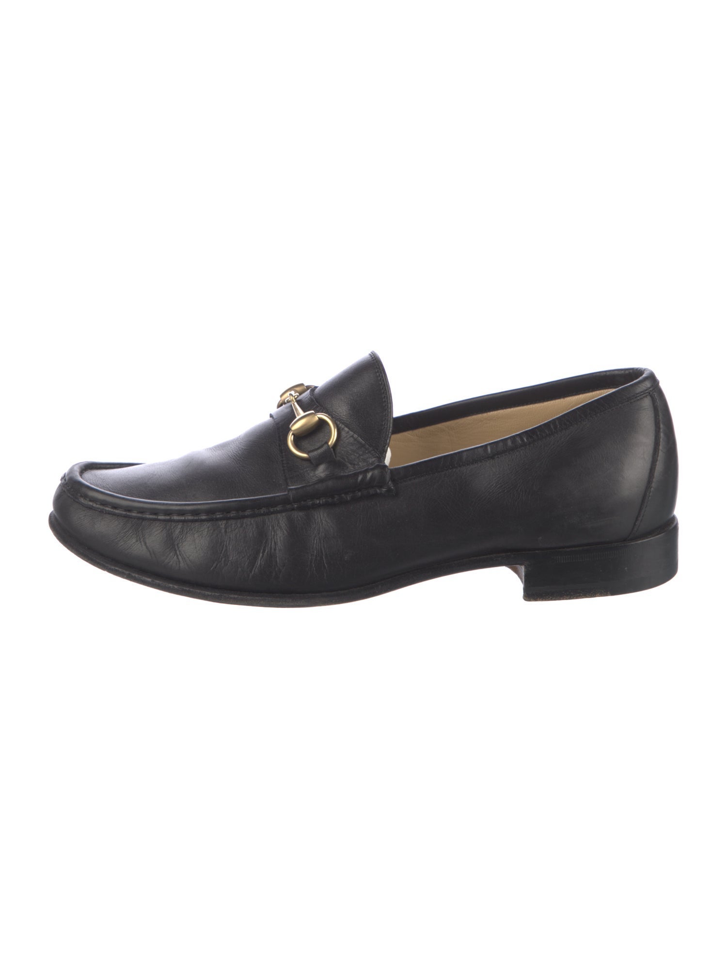 Gucci Horsebit Accent Leather Dress Loafers