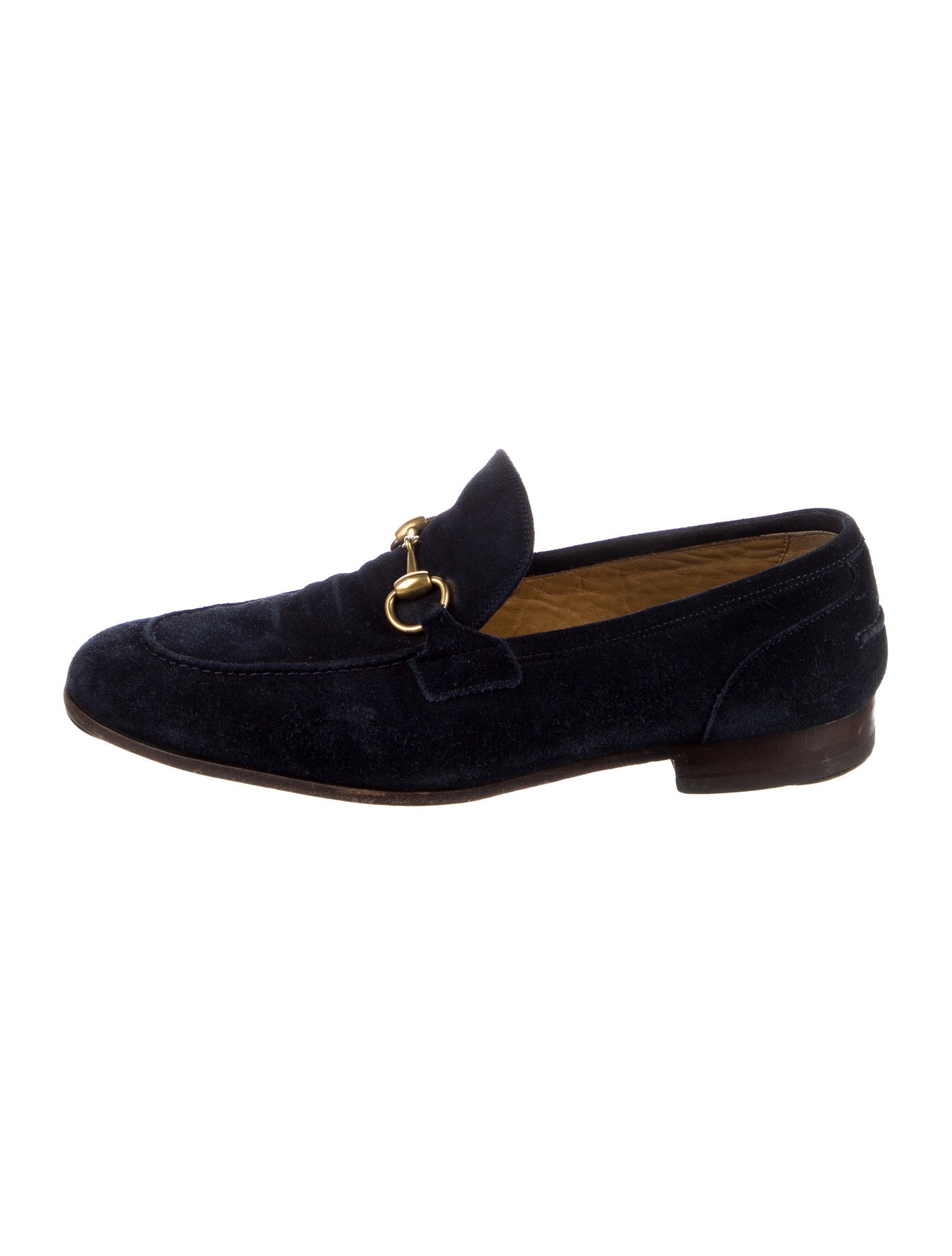 Gucci Horsebit Accent Suede Dress Loafers