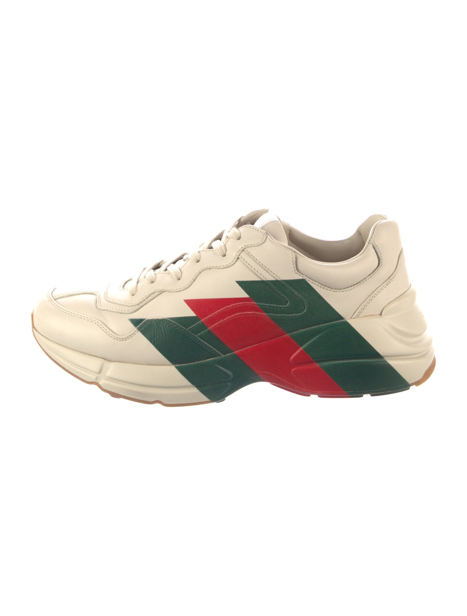 Gucci Web Accent Leather Sneakers