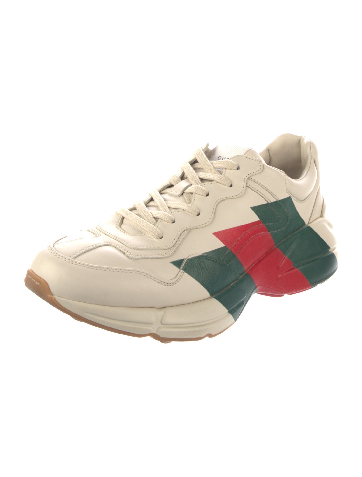 Gucci Web Accent Leather Sneakers