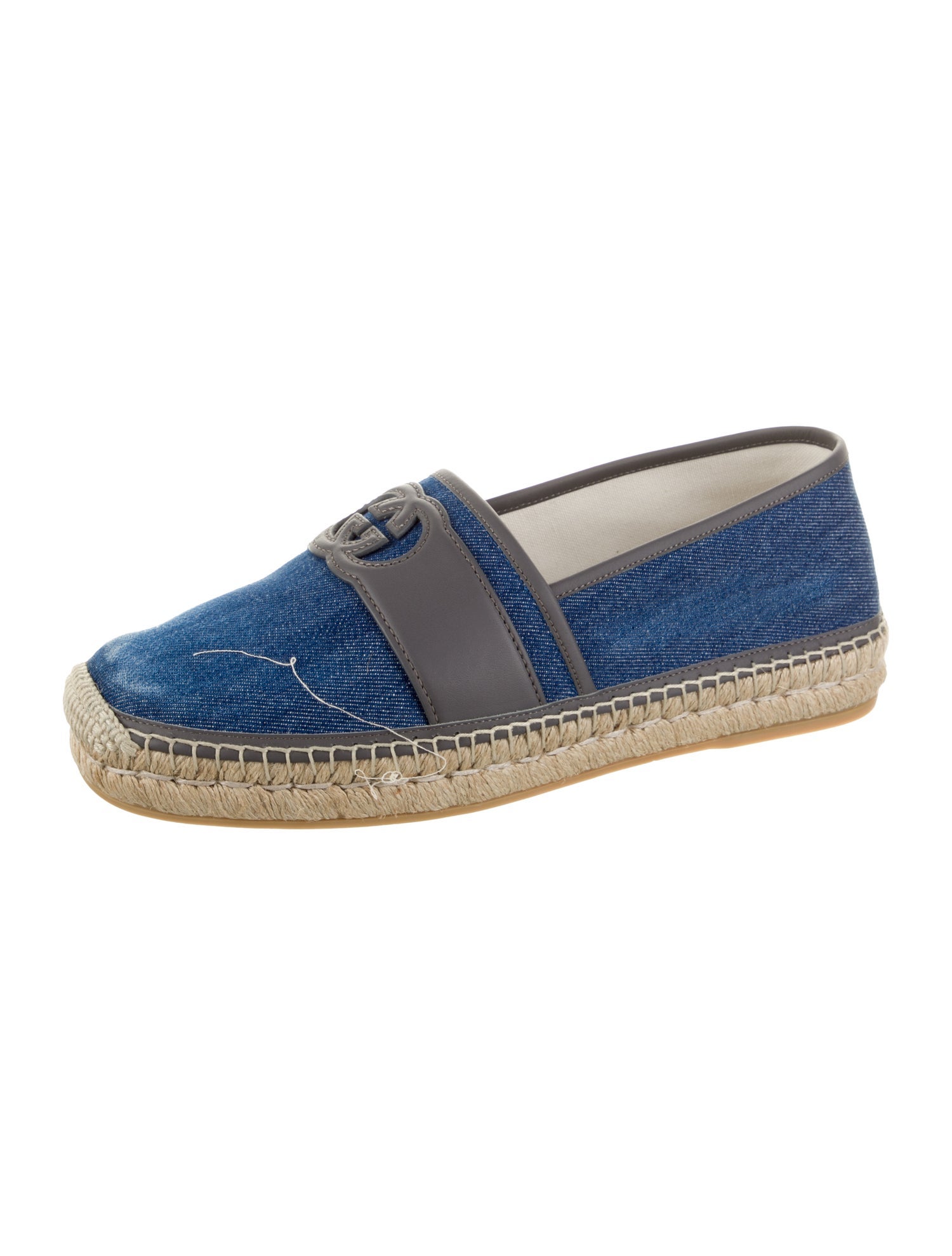 Gucci Denim Colorblock Pattern Espadrilles
