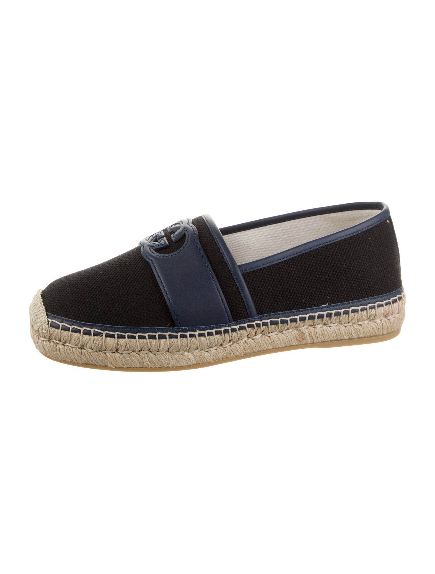 Gucci Canvas Whipstitch Trim Espadrilles