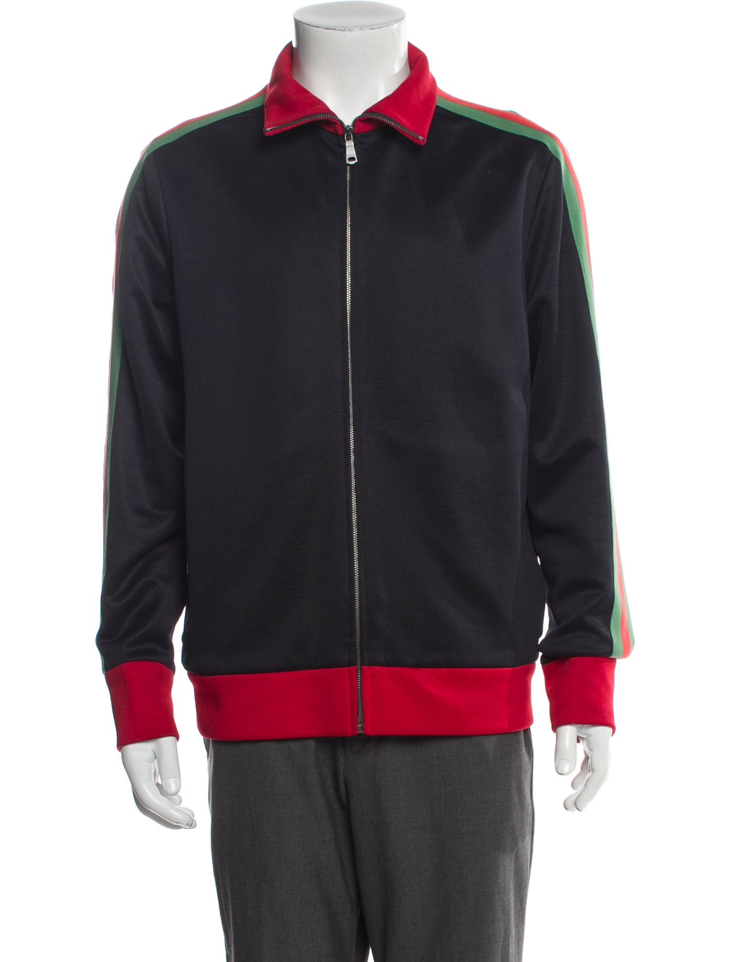 Gucci Web Accent Striped Bomber Jacket
