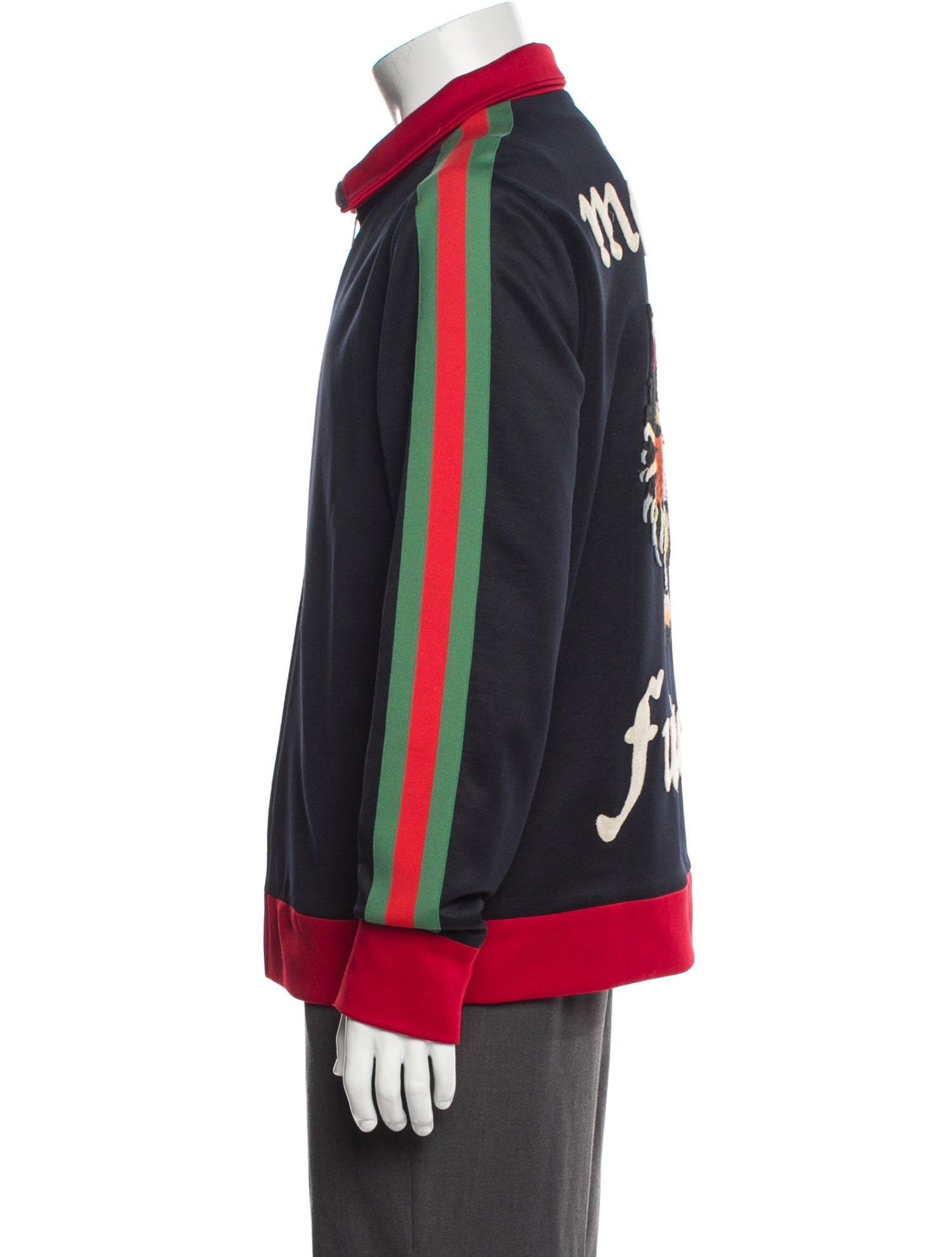 Gucci Web Accent Striped Bomber Jacket