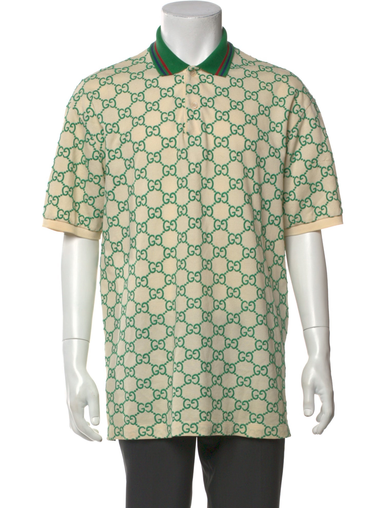 Gucci GG Logo Crew Neck Polo Shirt