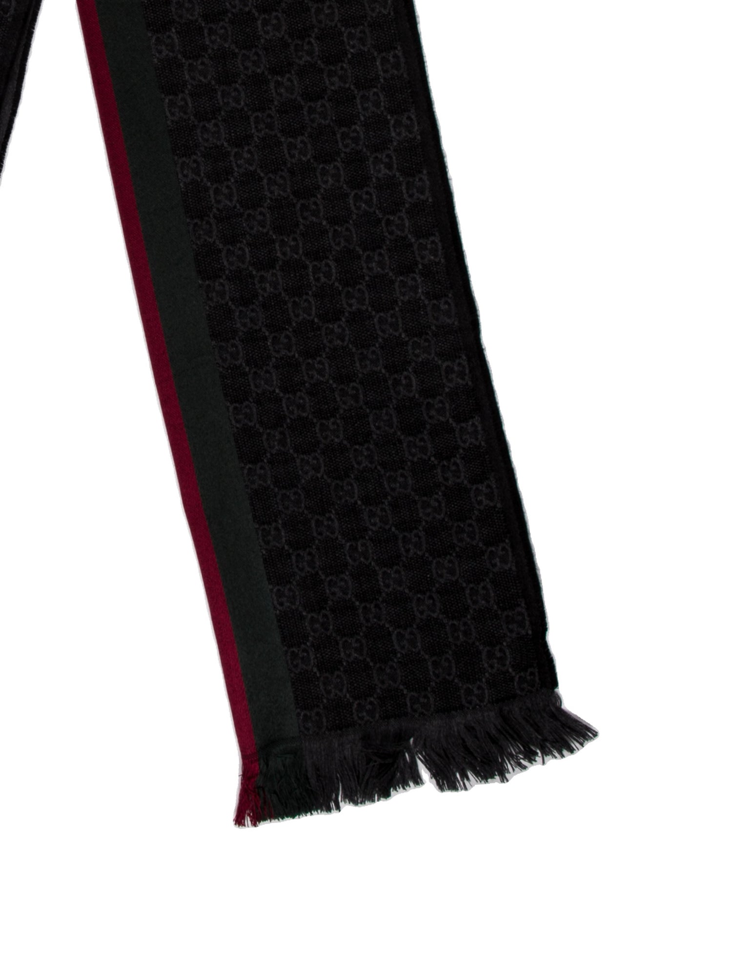 Gucci Wool Web Accent Scarf