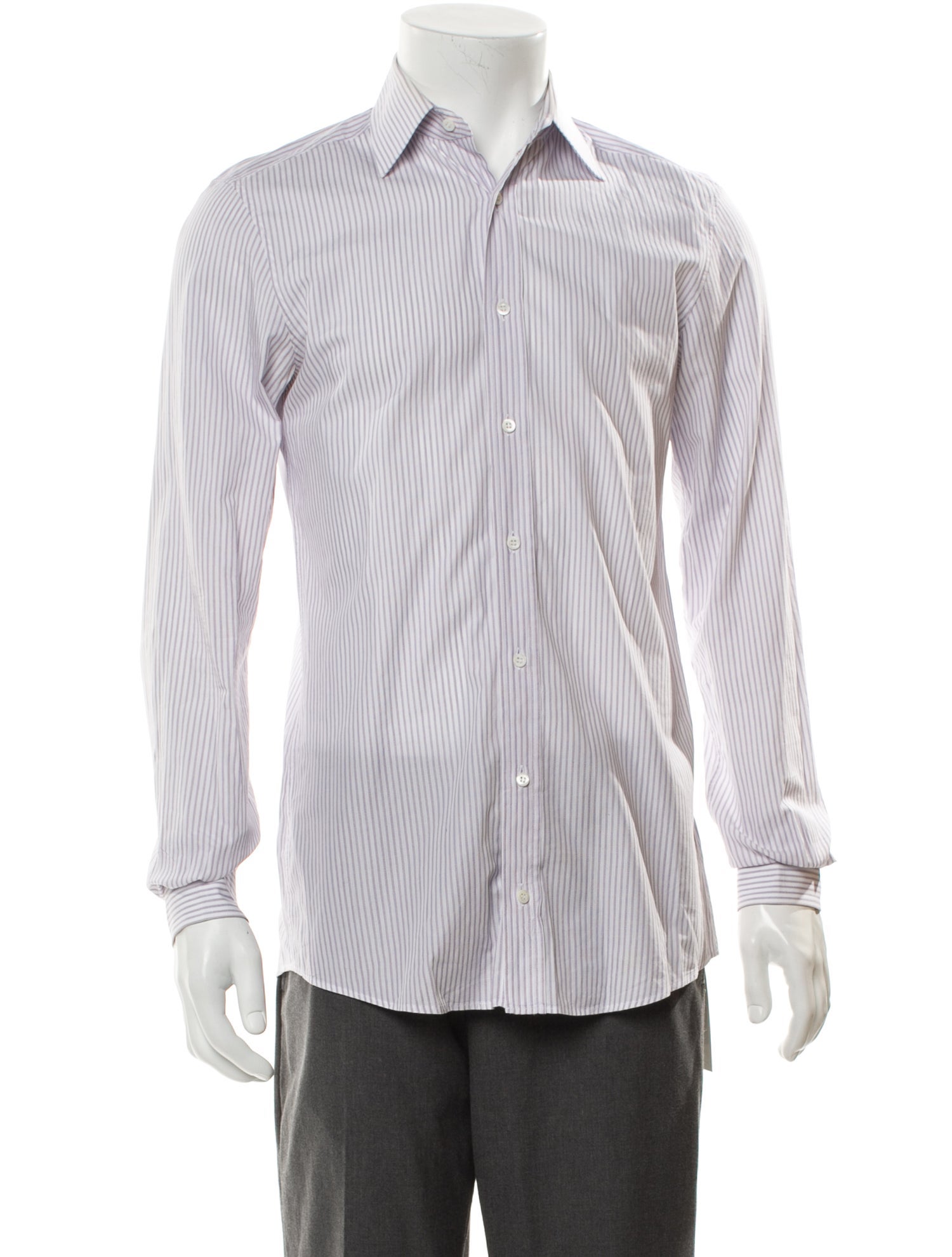Gucci Striped Long Sleeve Dress Shirt