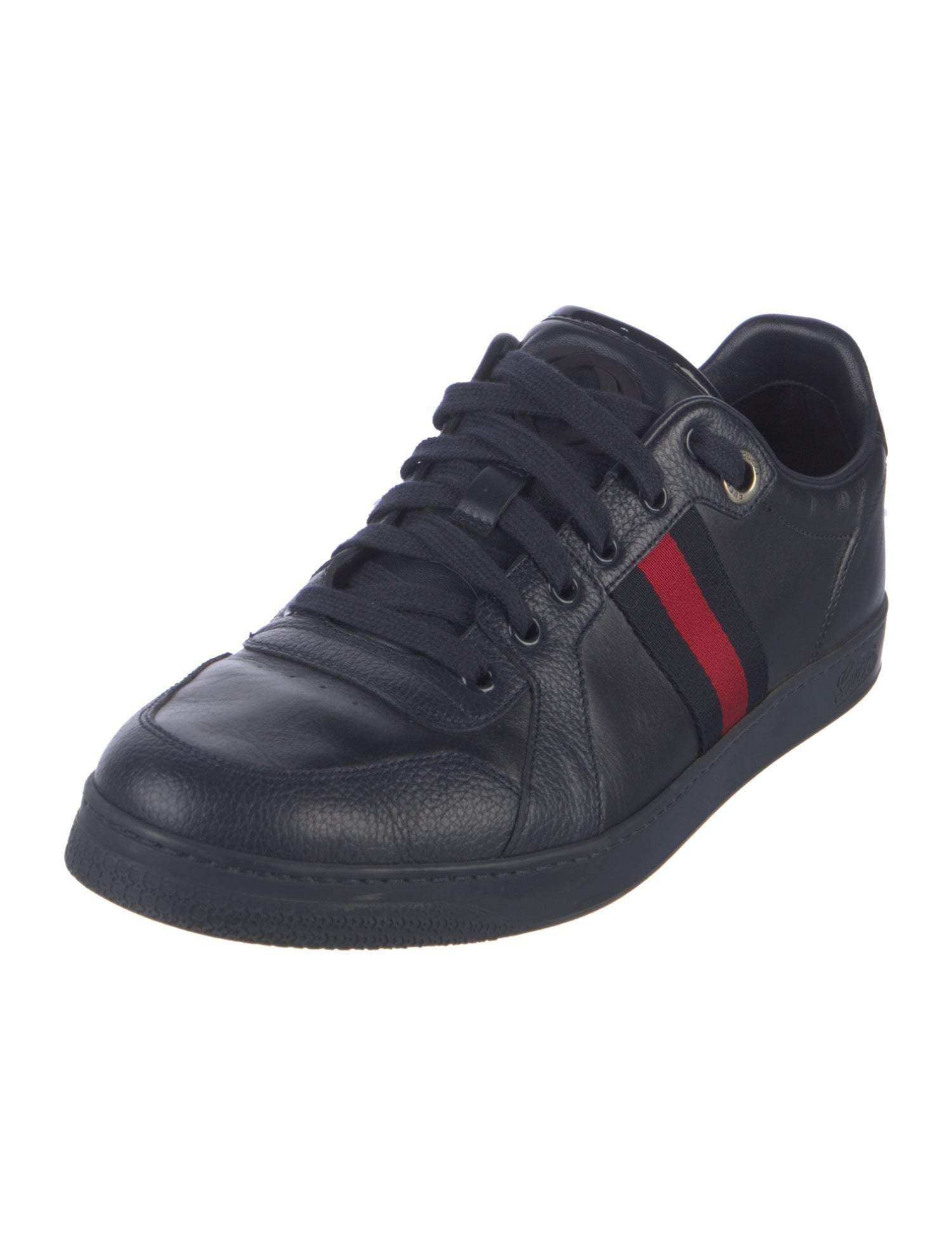 Gucci Interlocking G Logo Leather Sneakers