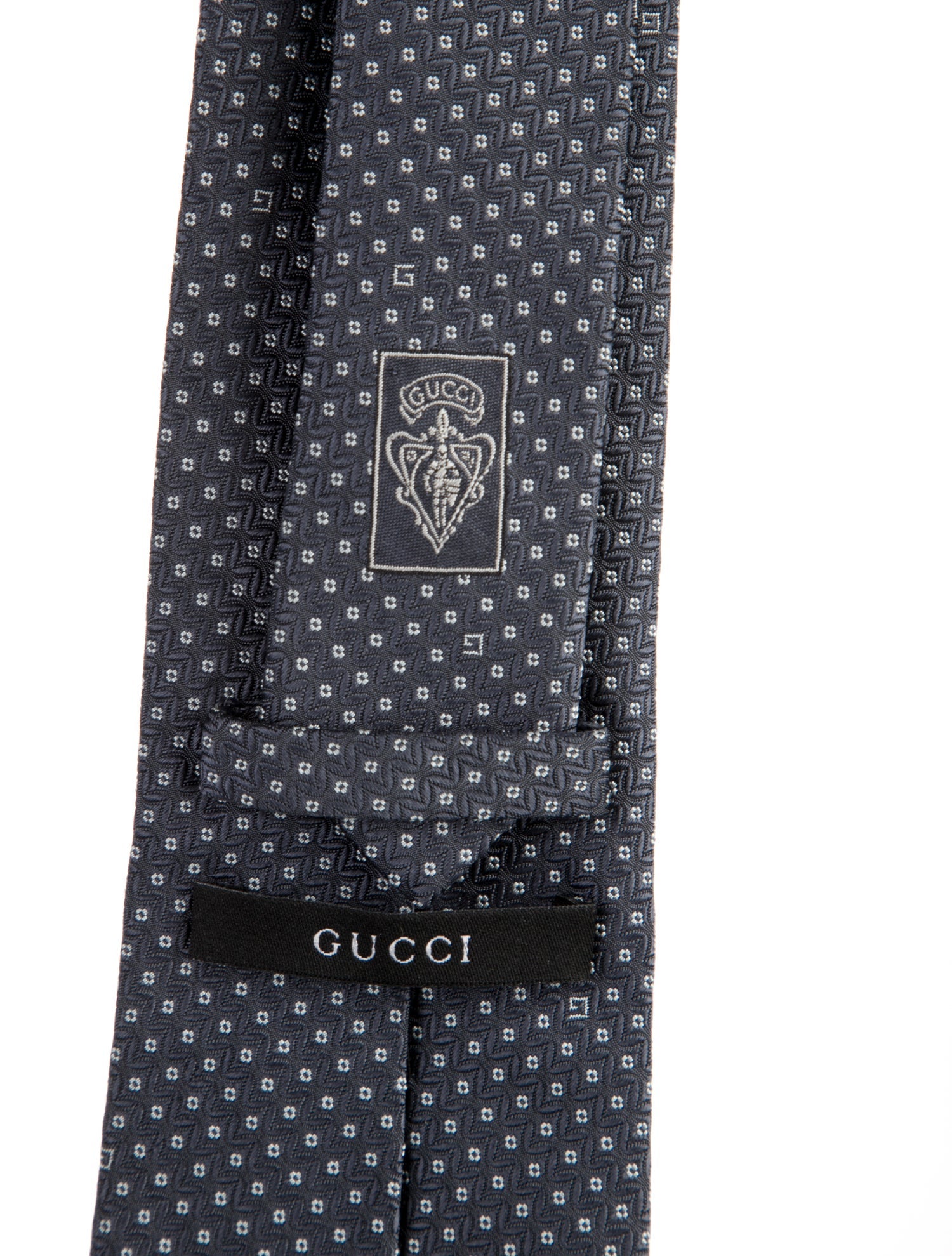 Gucci Gucci Pattern Print Silk Tie