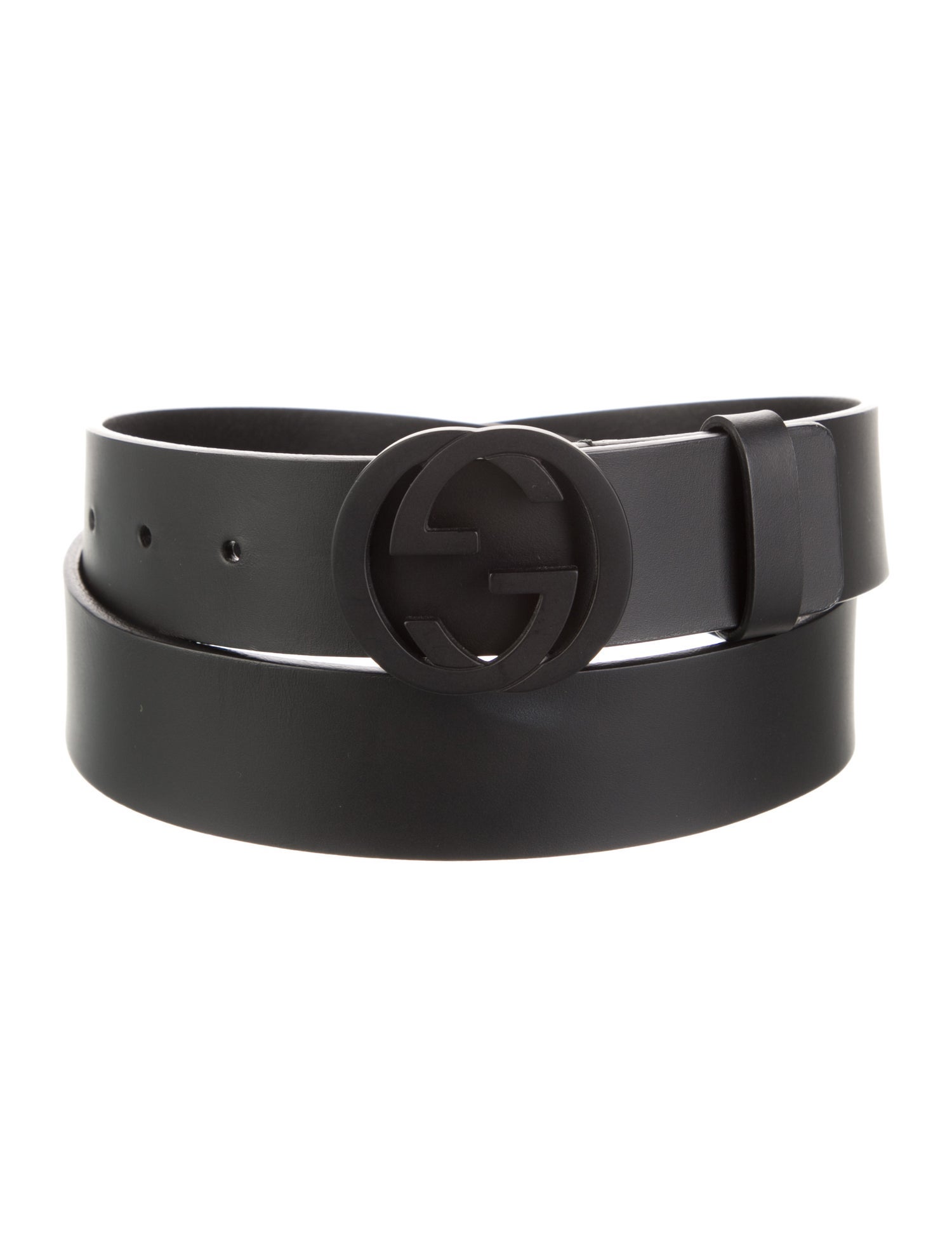 Gucci Interlocking G Logo Leather Waist Belt