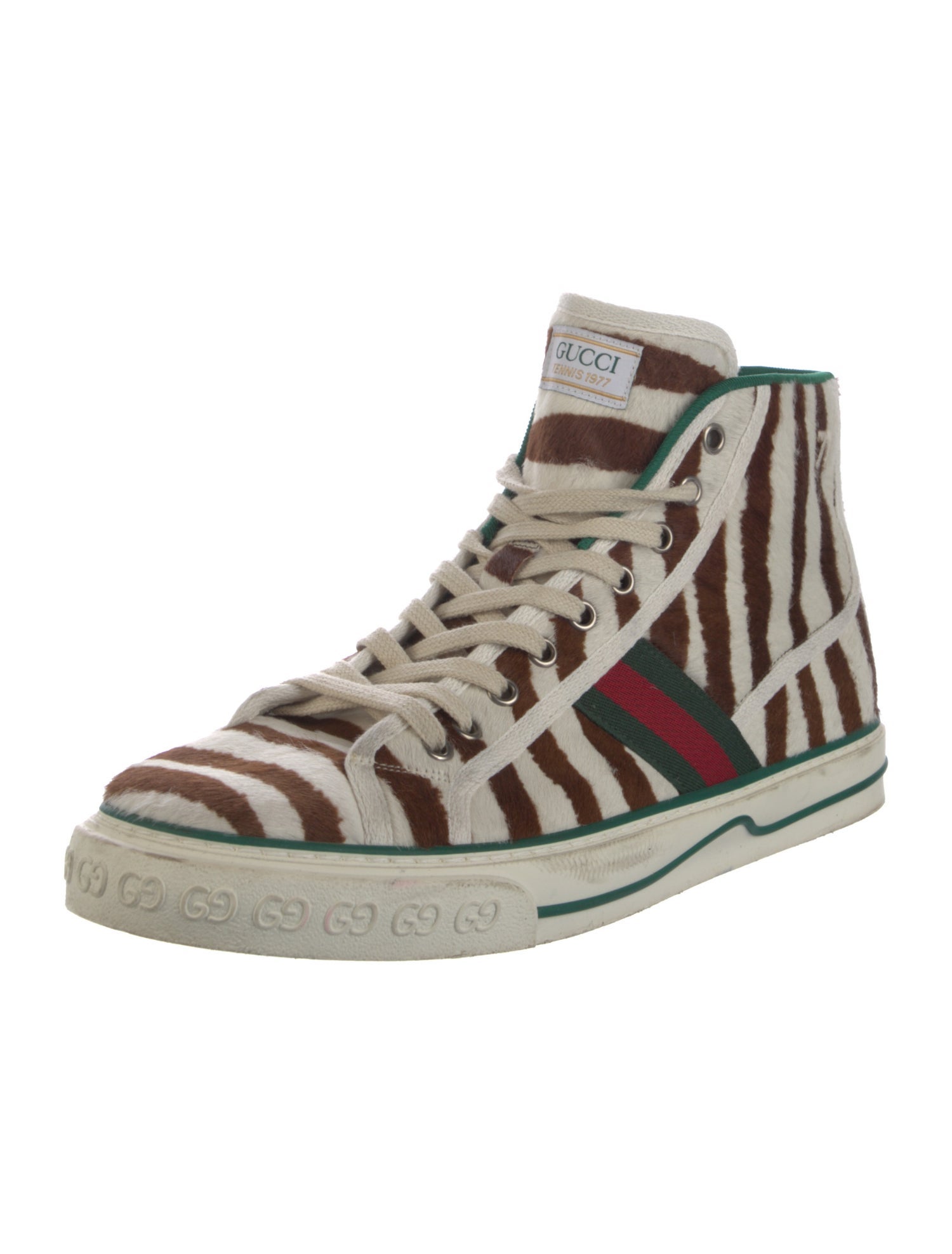 Gucci Web Accent Ponyhair Sneakers