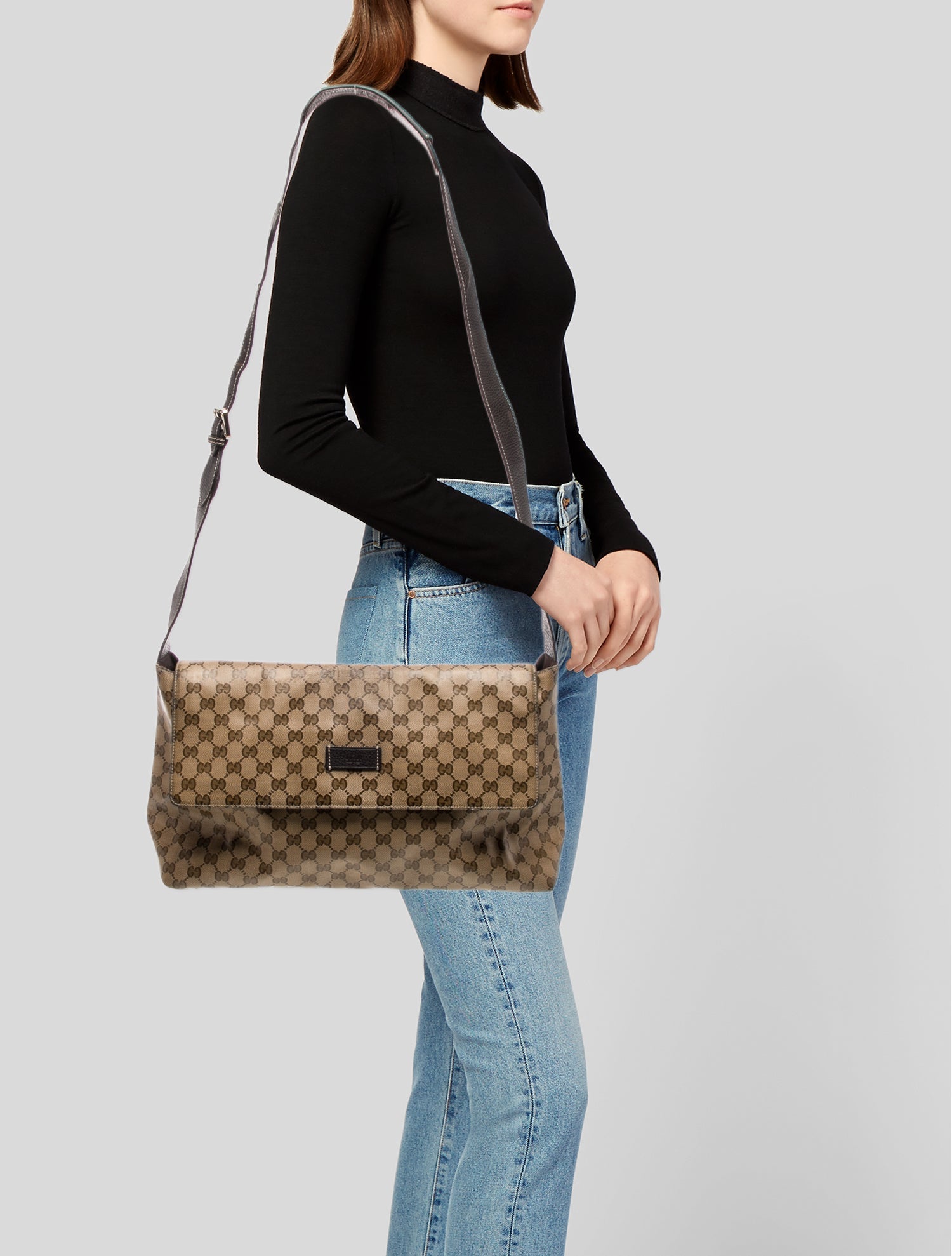 Gucci GG Crystal gg Nylon Weekender Bag