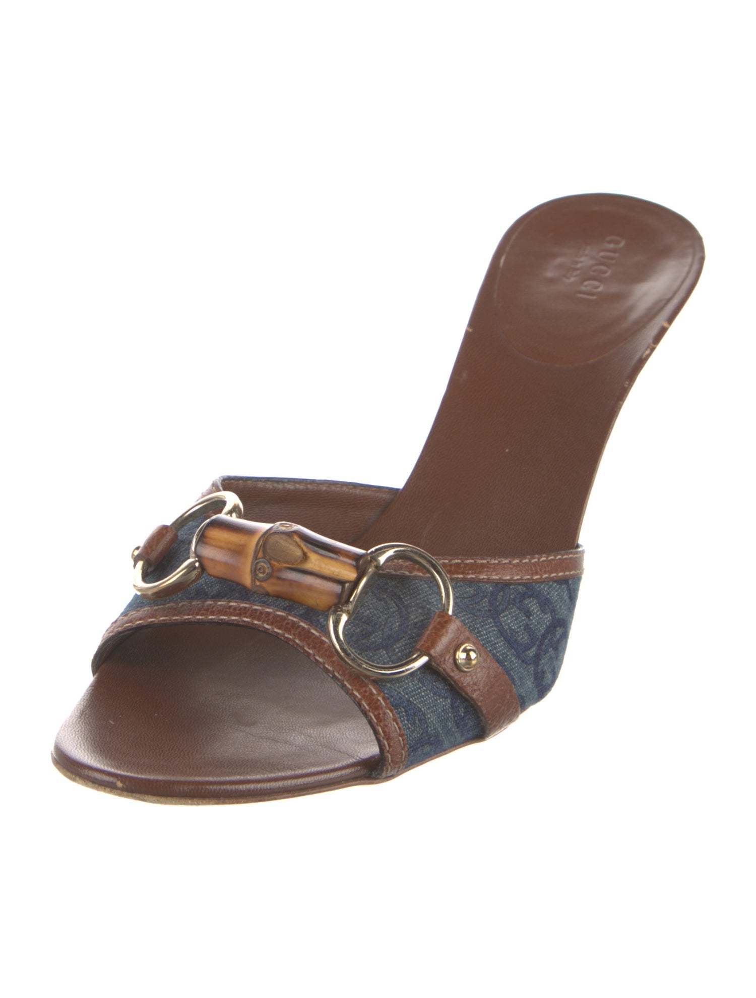 Gucci Horsebit Accent Leather Slides