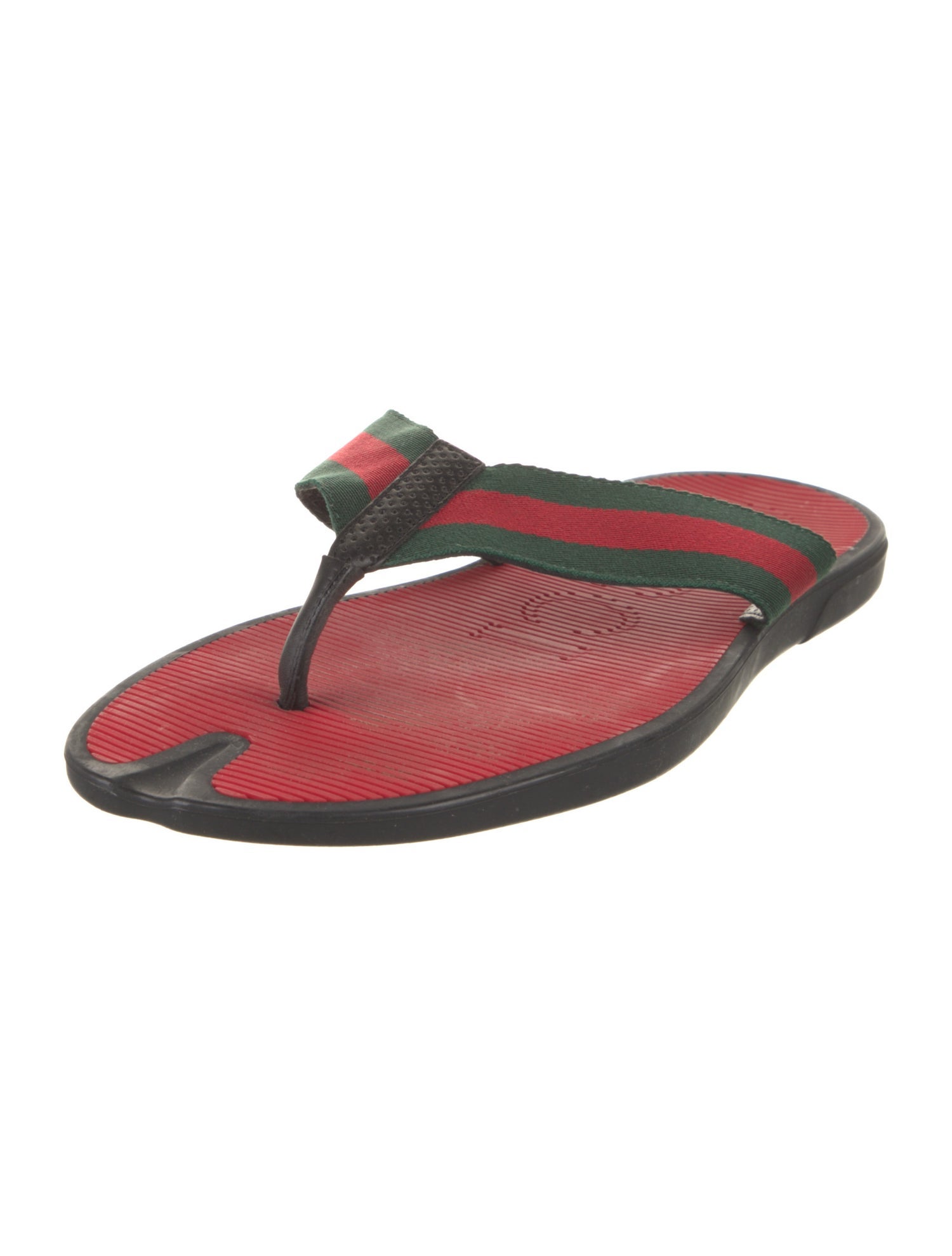 Gucci Colorblock Pattern Flip Flops