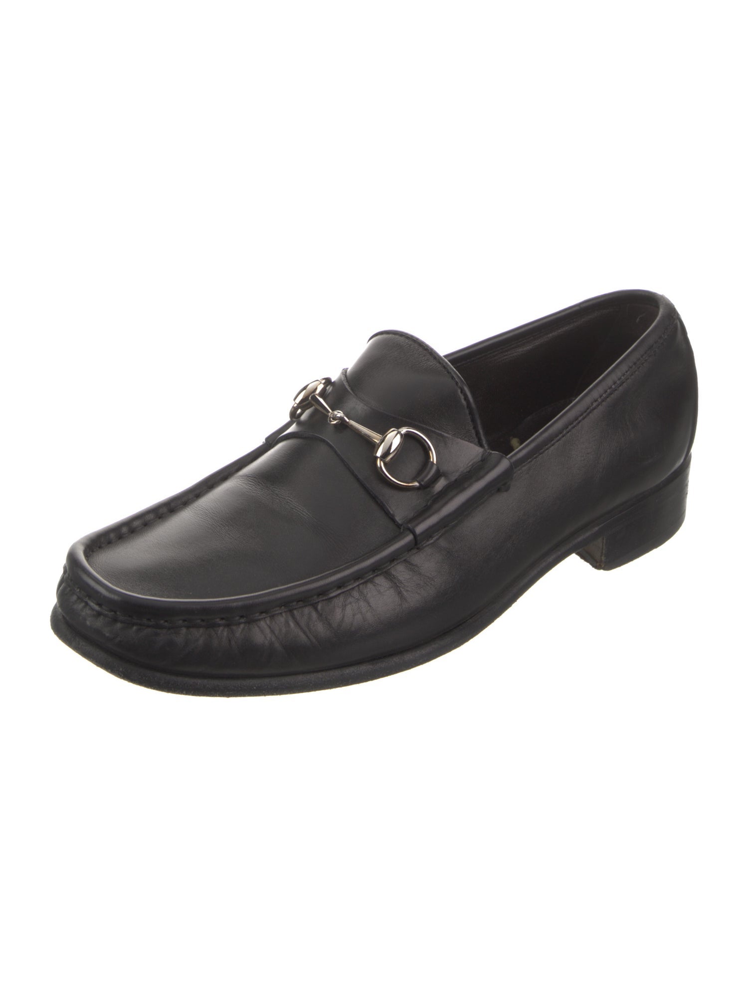 Gucci Horsebit Accent Leather Dress Loafers
