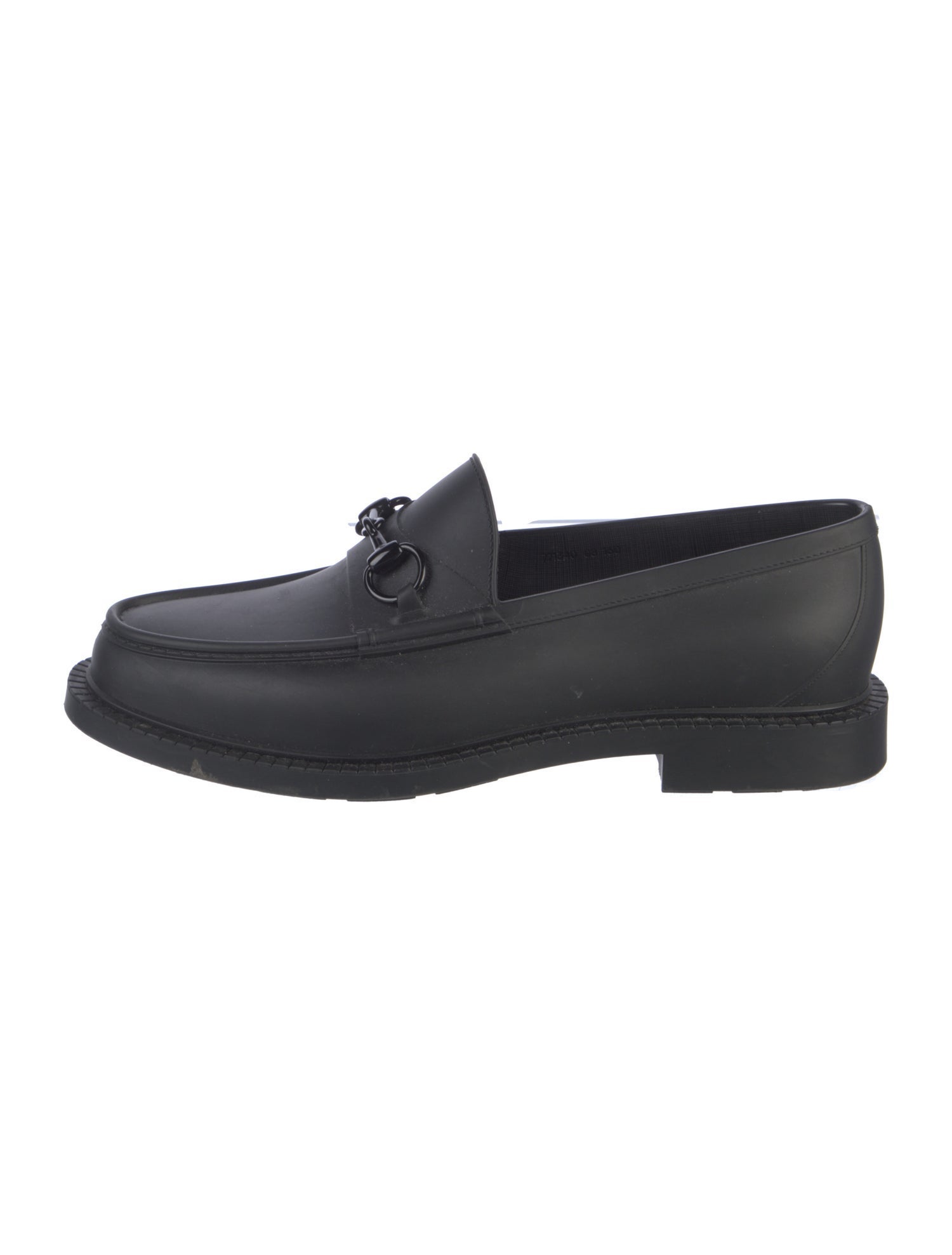 Gucci Horsebit Accent Rubber Dress Loafers